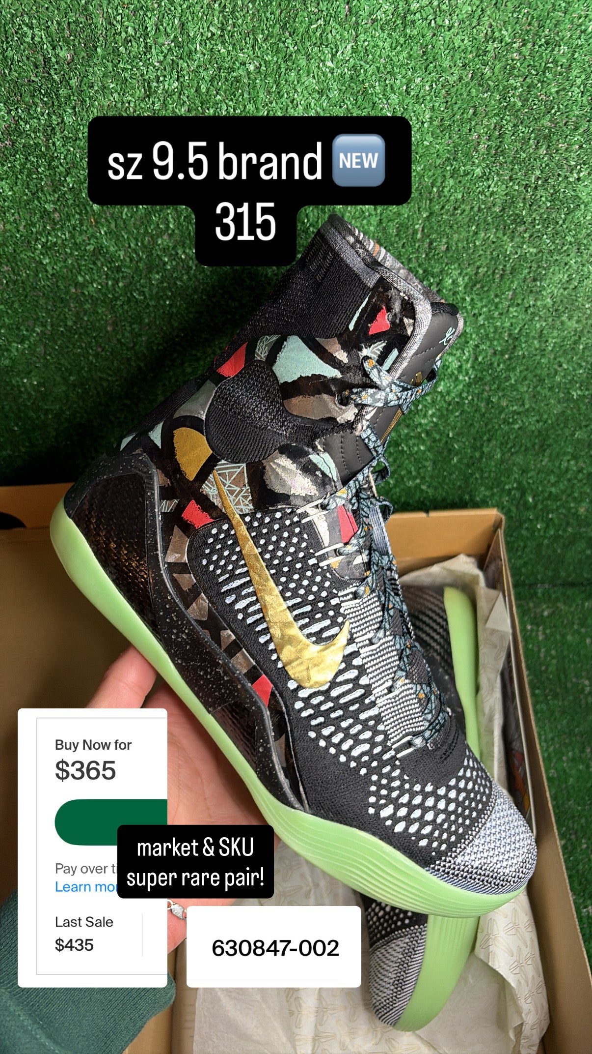 Kobe 9 High Elite NOLA Gumbo League Maestro Size 9.5 (2014)