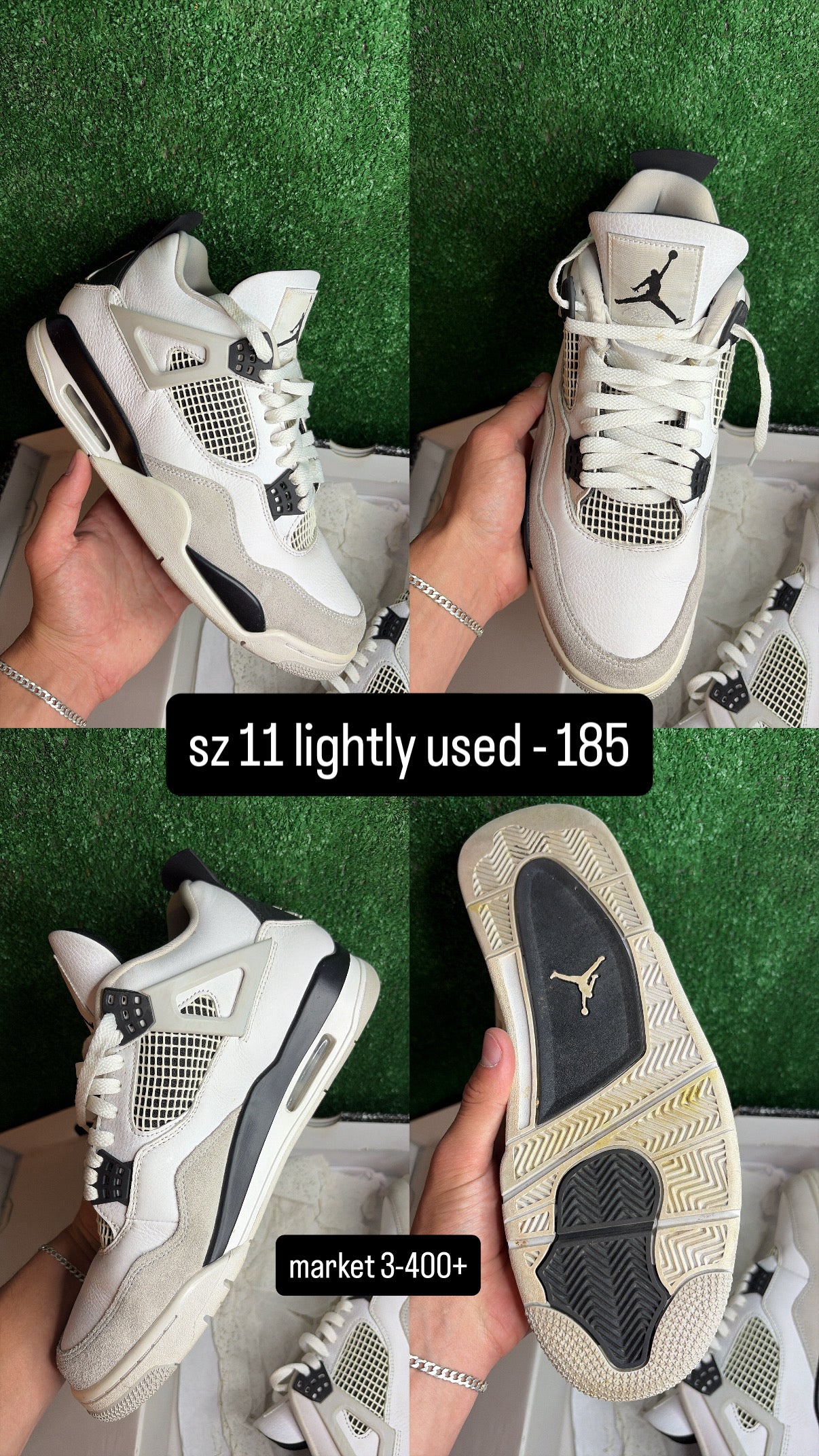 Jordan 4 Military Black Size 11