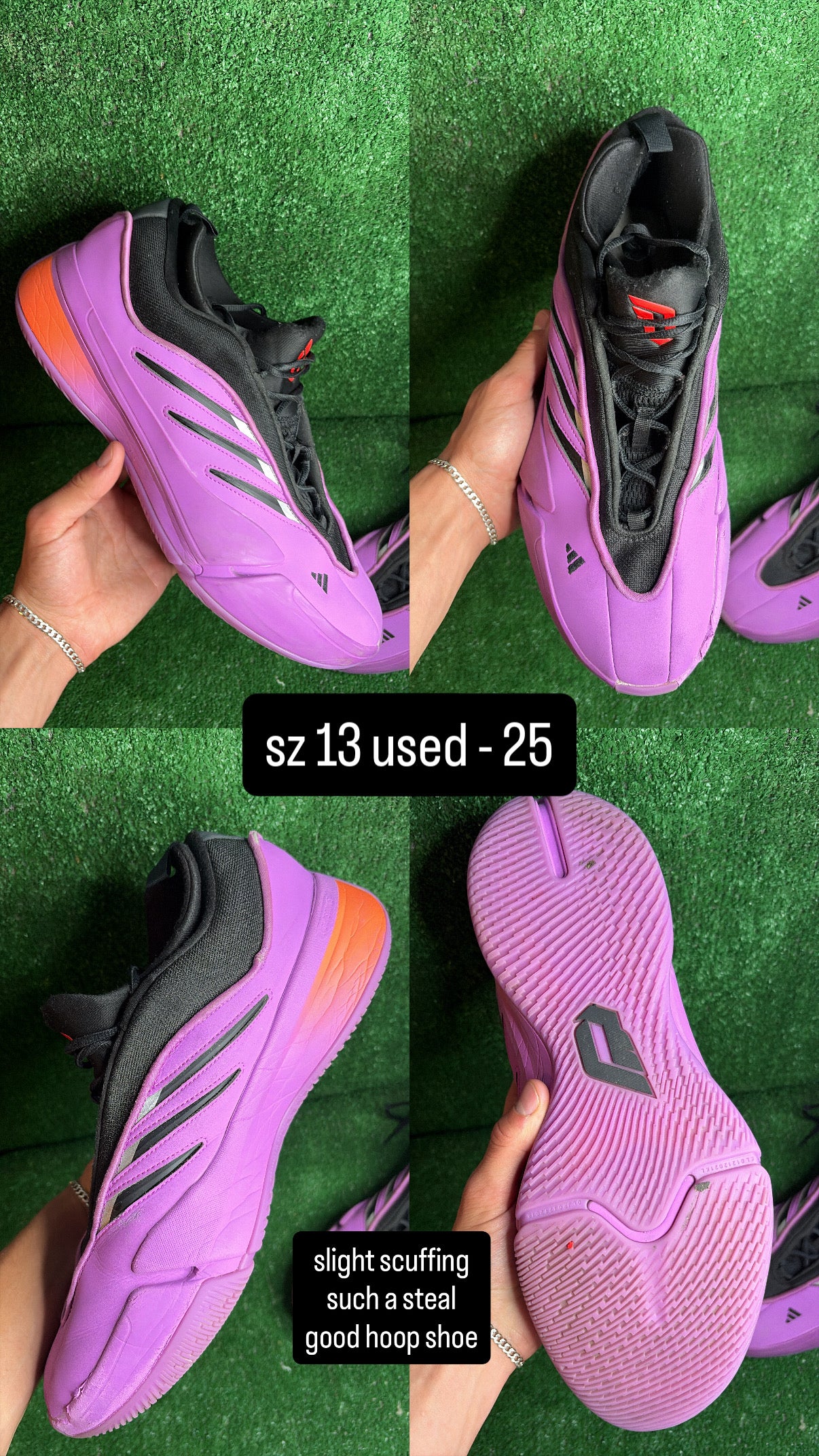 Adidas Dame 9 Purple Size 13