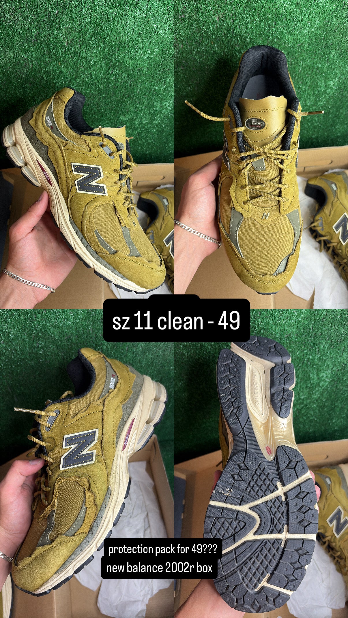 New Balance 2002r Protection Pack Dark Moss Size 11