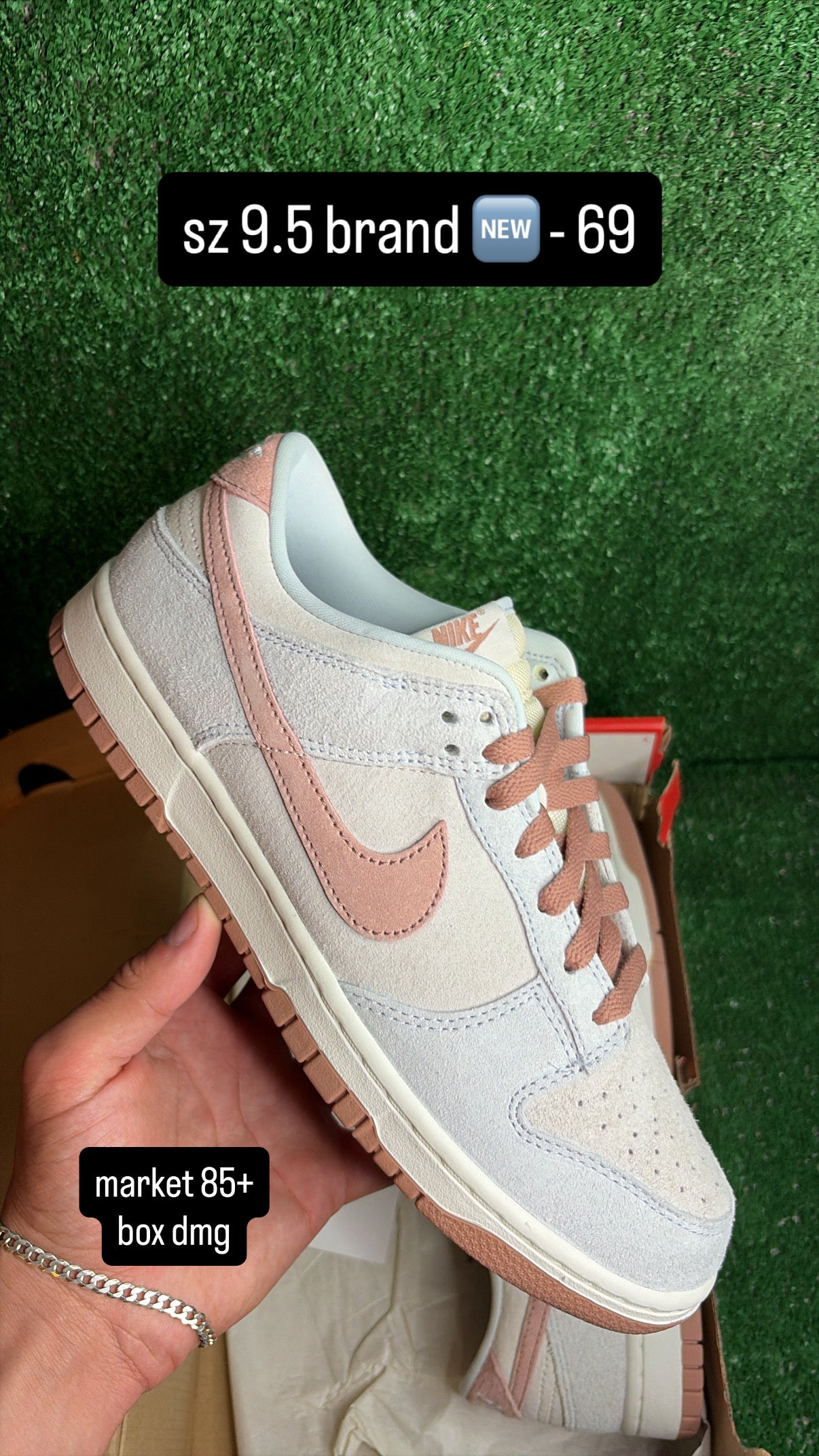 Nike Dunk Low Fossil Rose Size 9.5