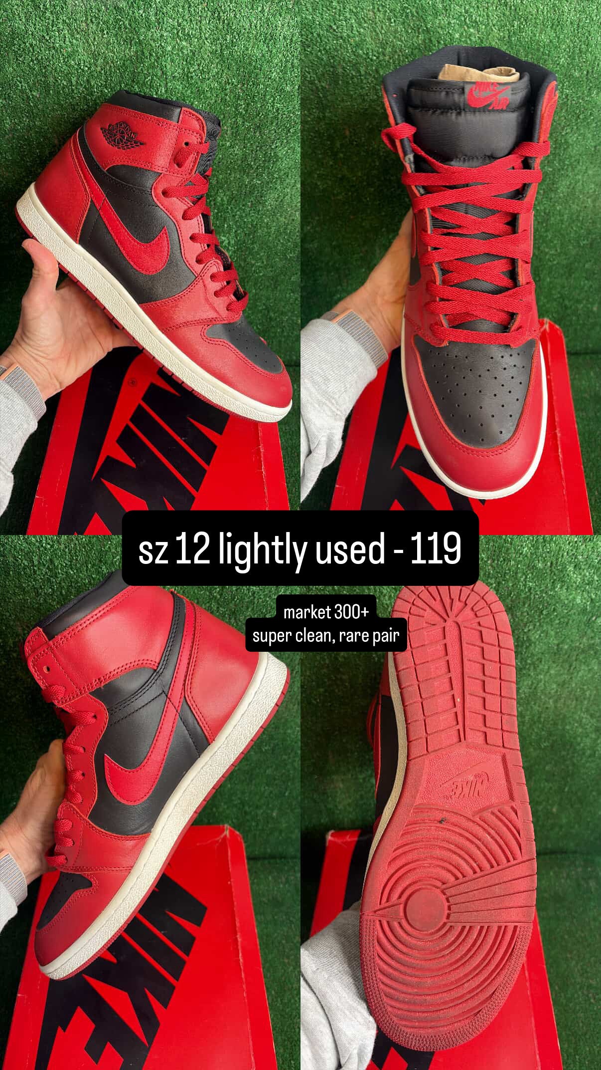 Jordan 1 High ‘85 Varsity Red Size 12