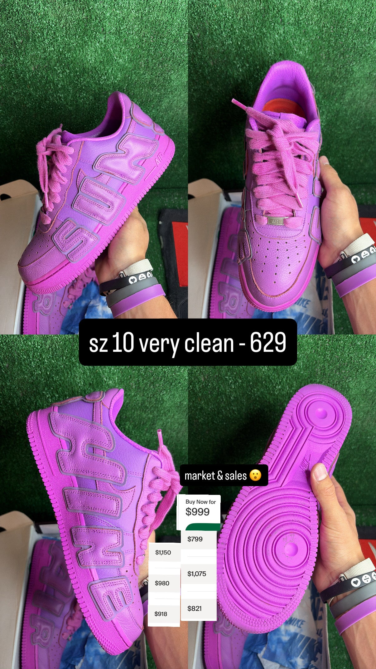 Nike Air Force 1 CPFM Fuchsia Dream Size 10