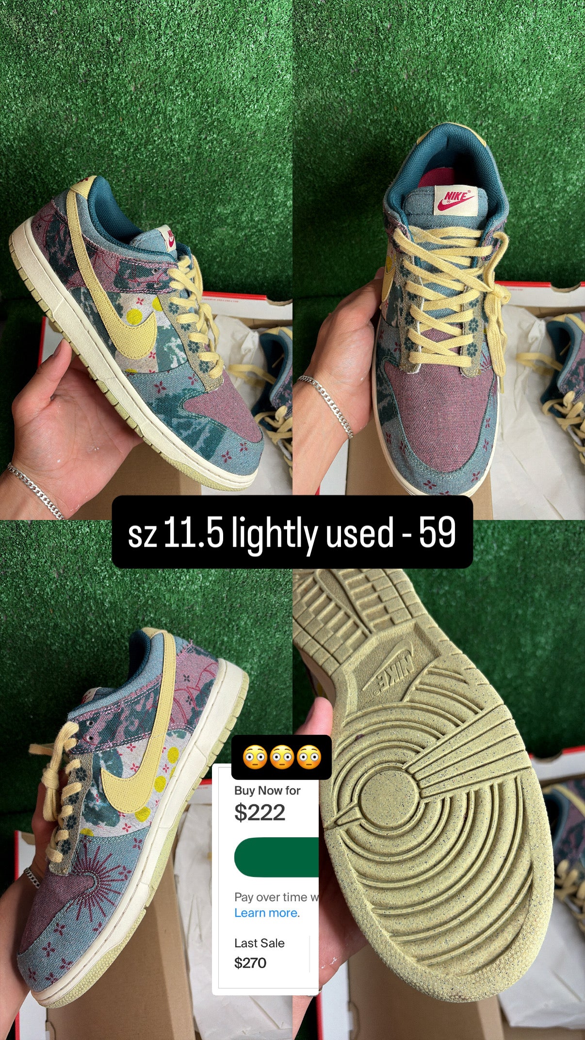 Nike Dunk Low Community Garden Size 11.5