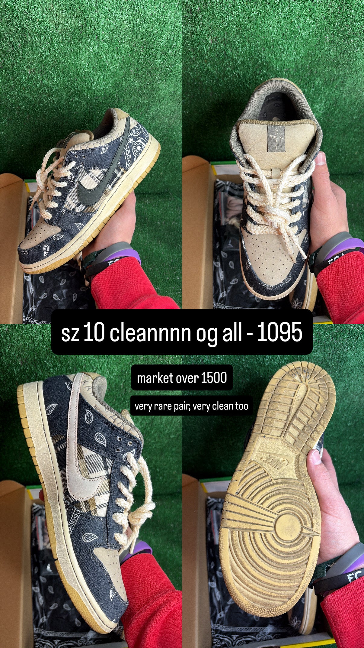 Dunk Low SB Travis Scott Size 10