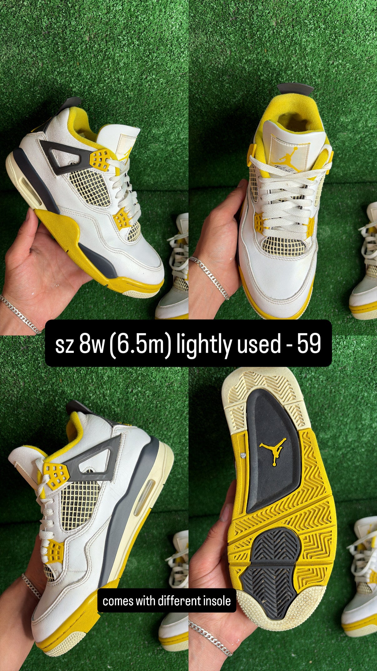 Jordan 4 Vivid Sulfur Size 6.5m (8w)