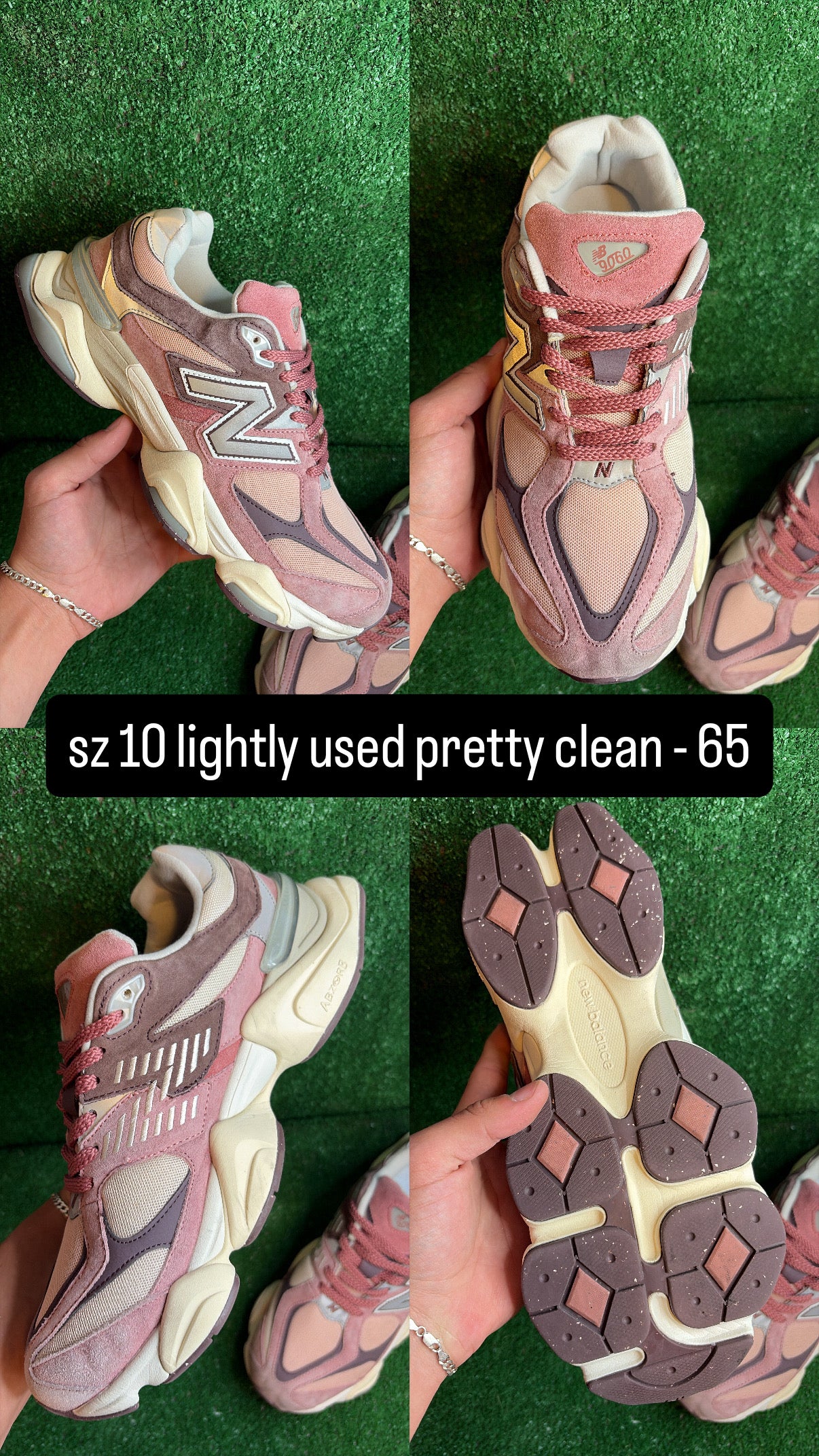 New Balance 9060 Cherry Blossom Size 10