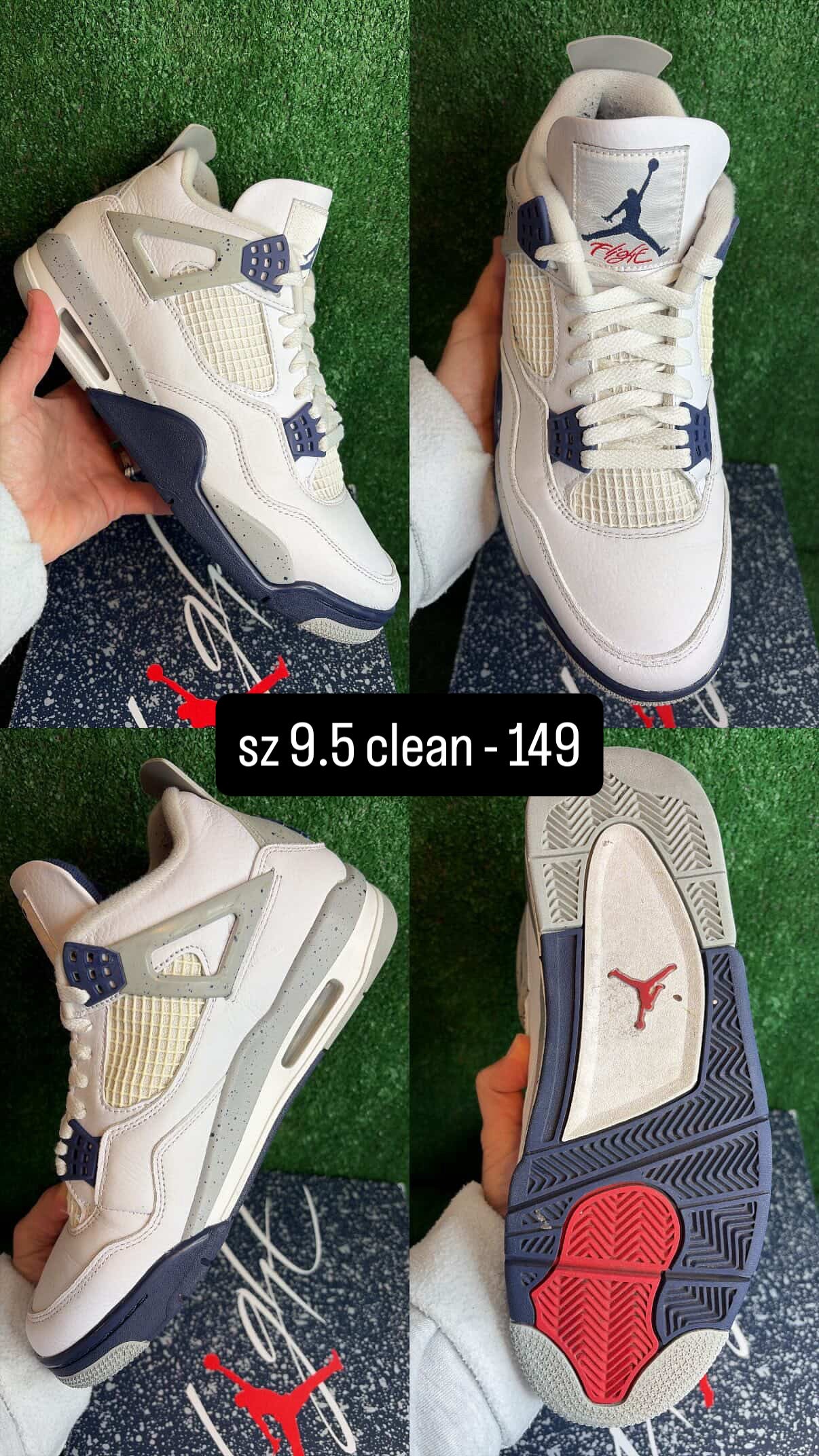 Jordan 4 Midnight Navy Size 9.5