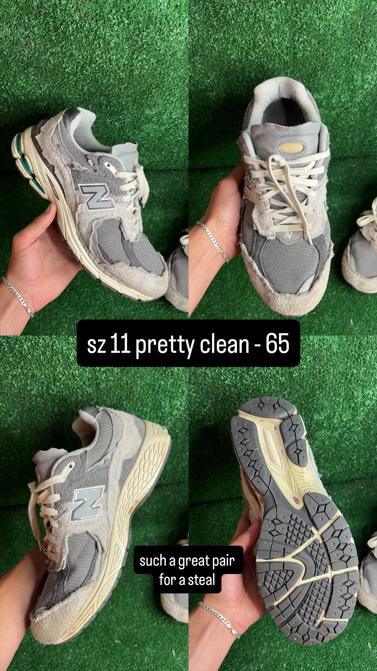 New Balance 2002r Protection Pack Raincloud Grey Size 11