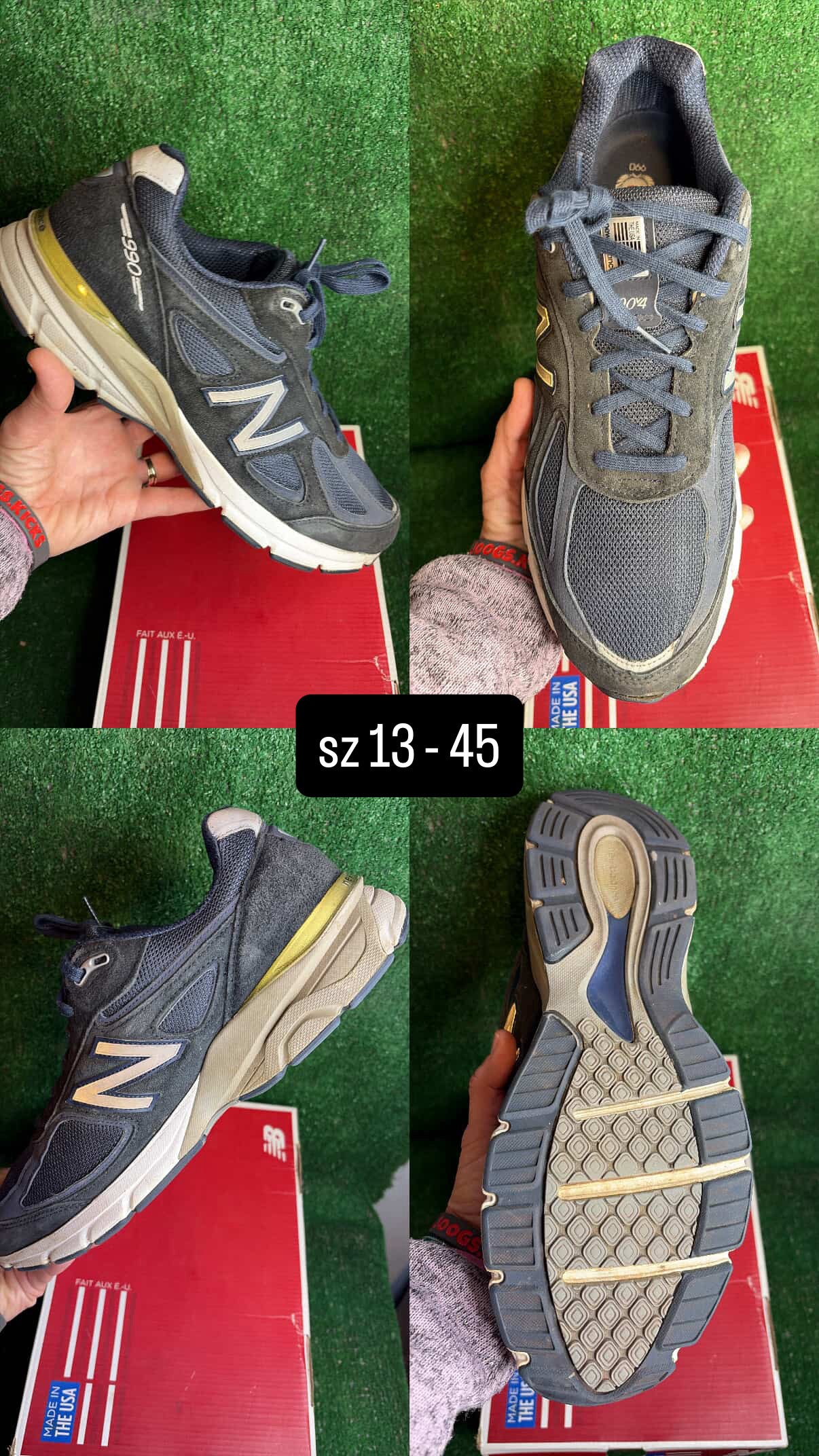 New Balance 990 Navy Size 13