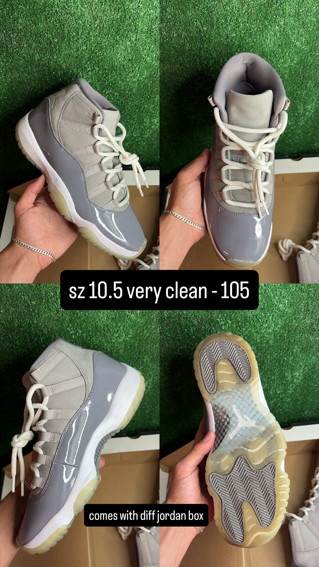 Jordan 11 Cool Grey Size 10.5