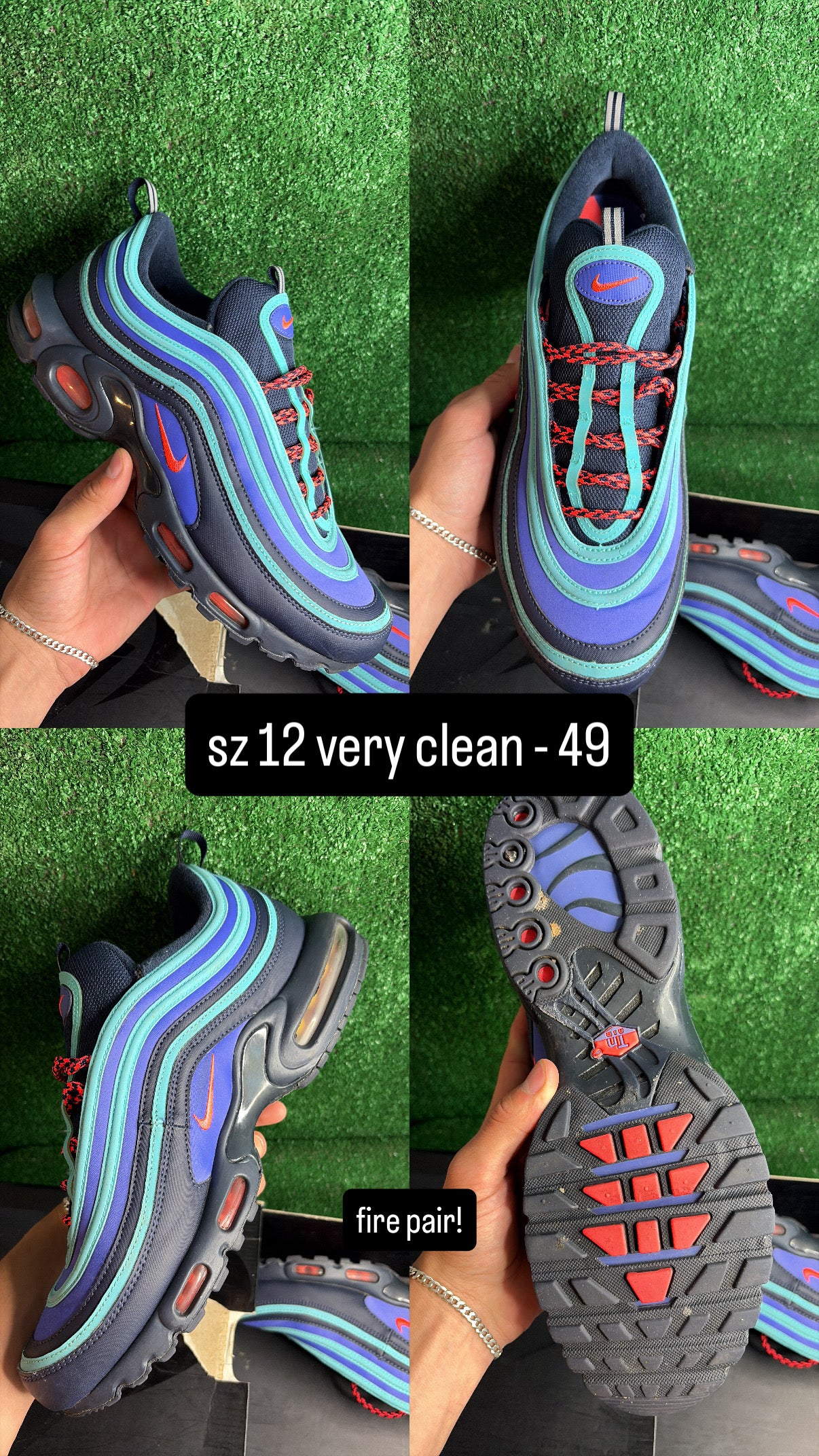 Nike Air Max Plus / 97 Purple Blue Black Size 12