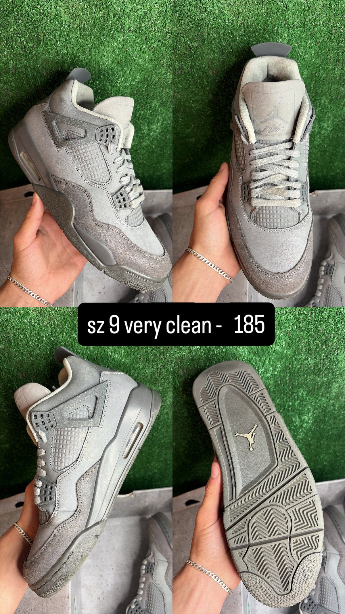 Jordan 4 Wet Cement Size 9