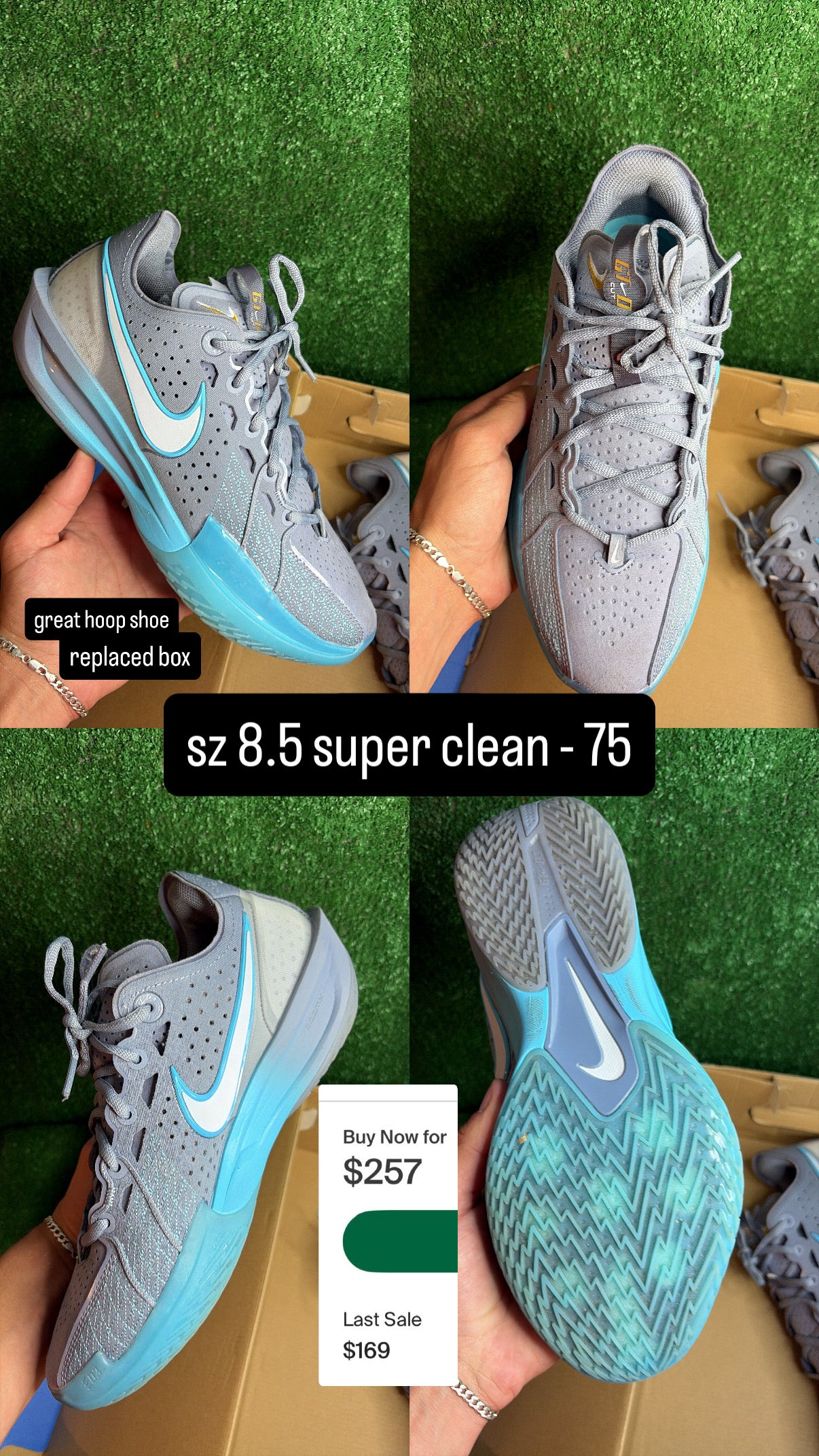 Nike Air Zoom GT Cut 3 Ashen Slate Size 8.5