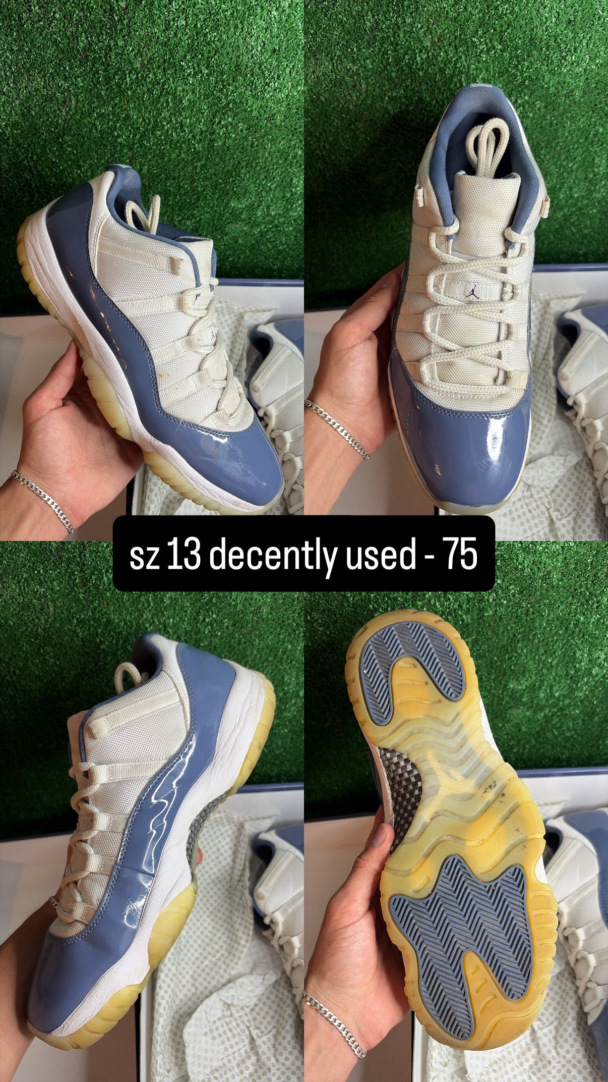 Jordan 11 Low Diffused Blue Size 13