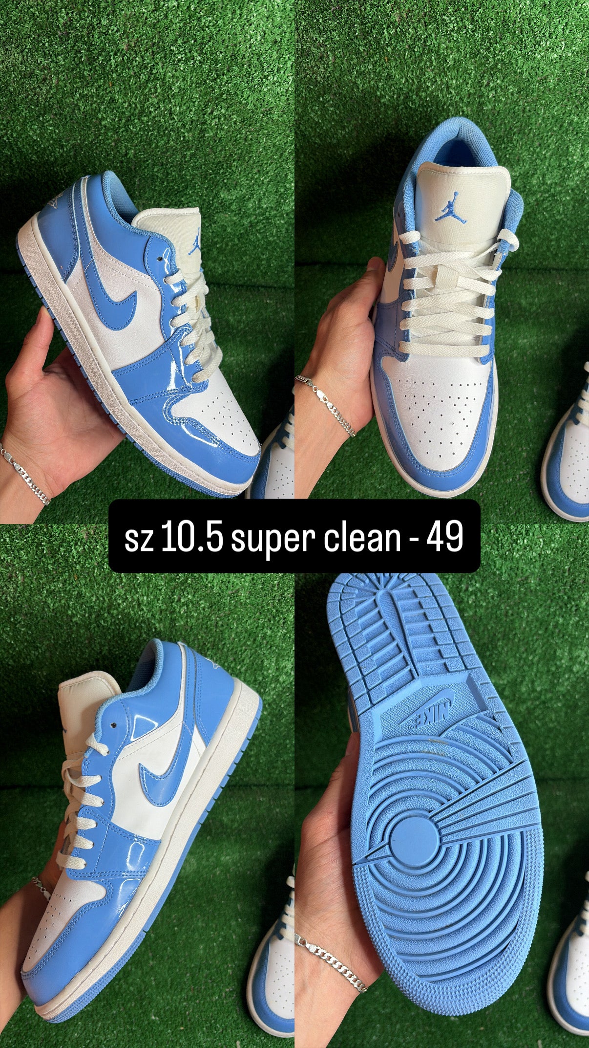 Jordan 1 Low UNC Patent Size 10.5