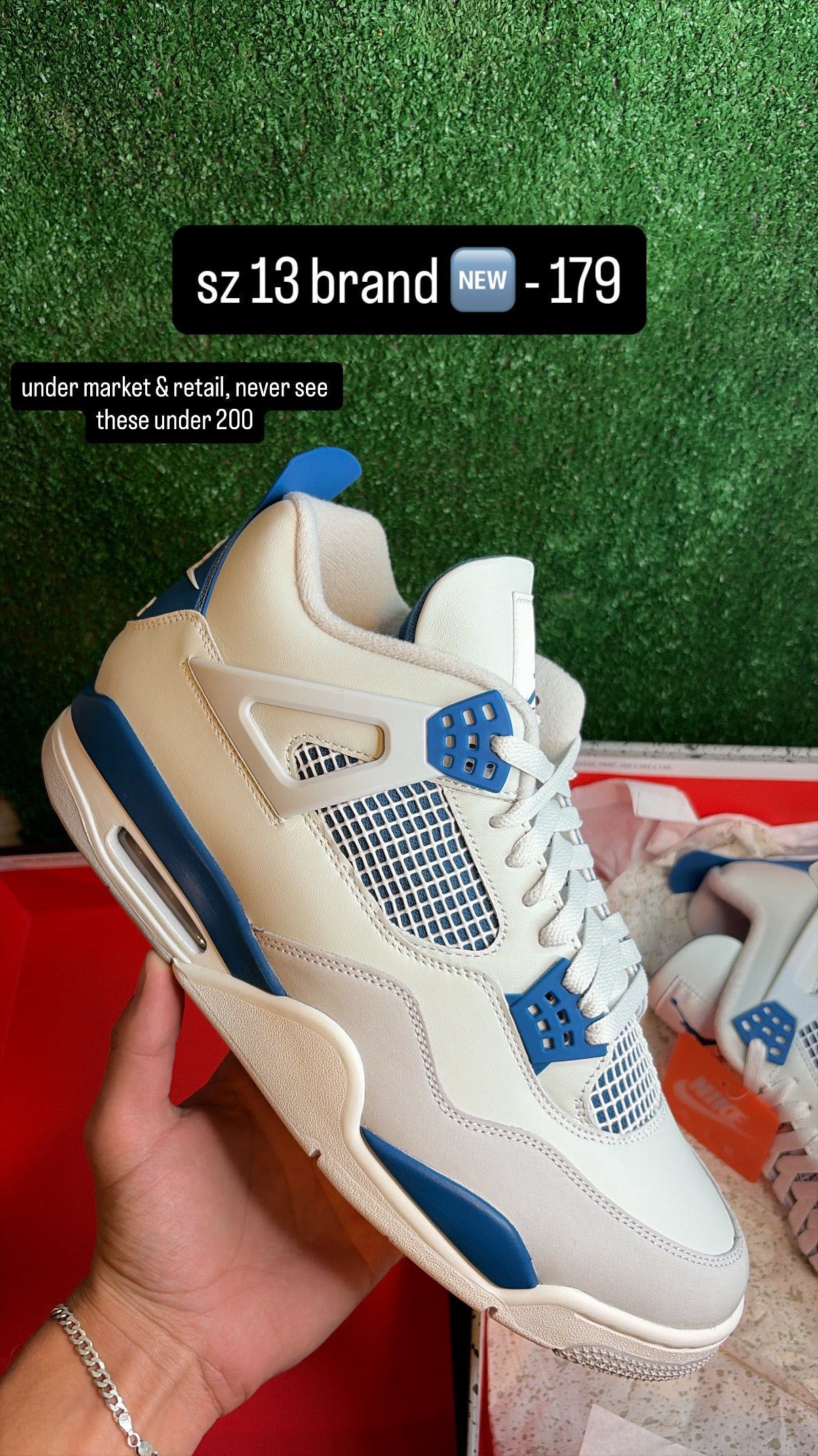 Jordan 4 Military Blue Size 13