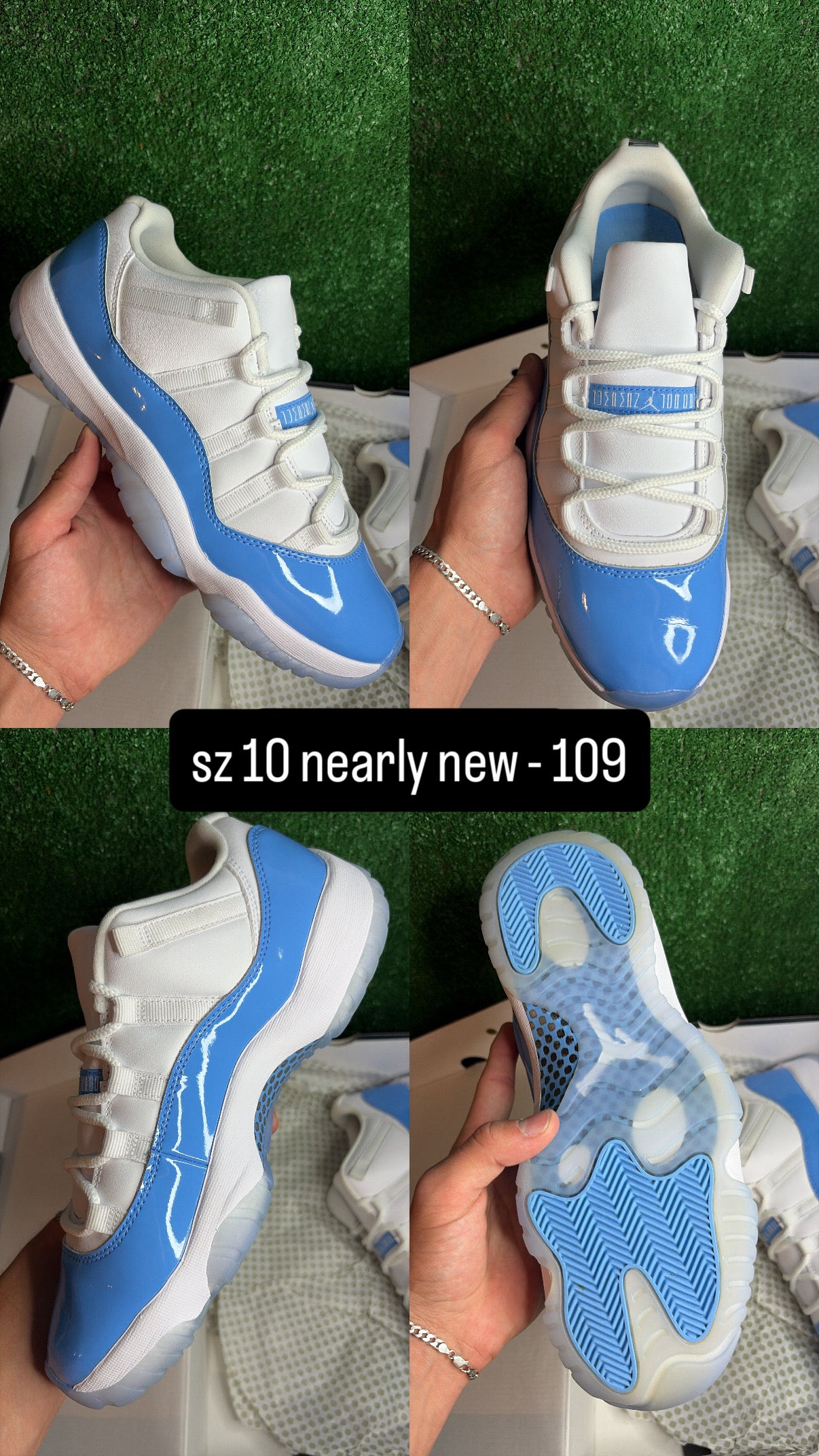 Jordan 11 Low UNC University Blue Size 10