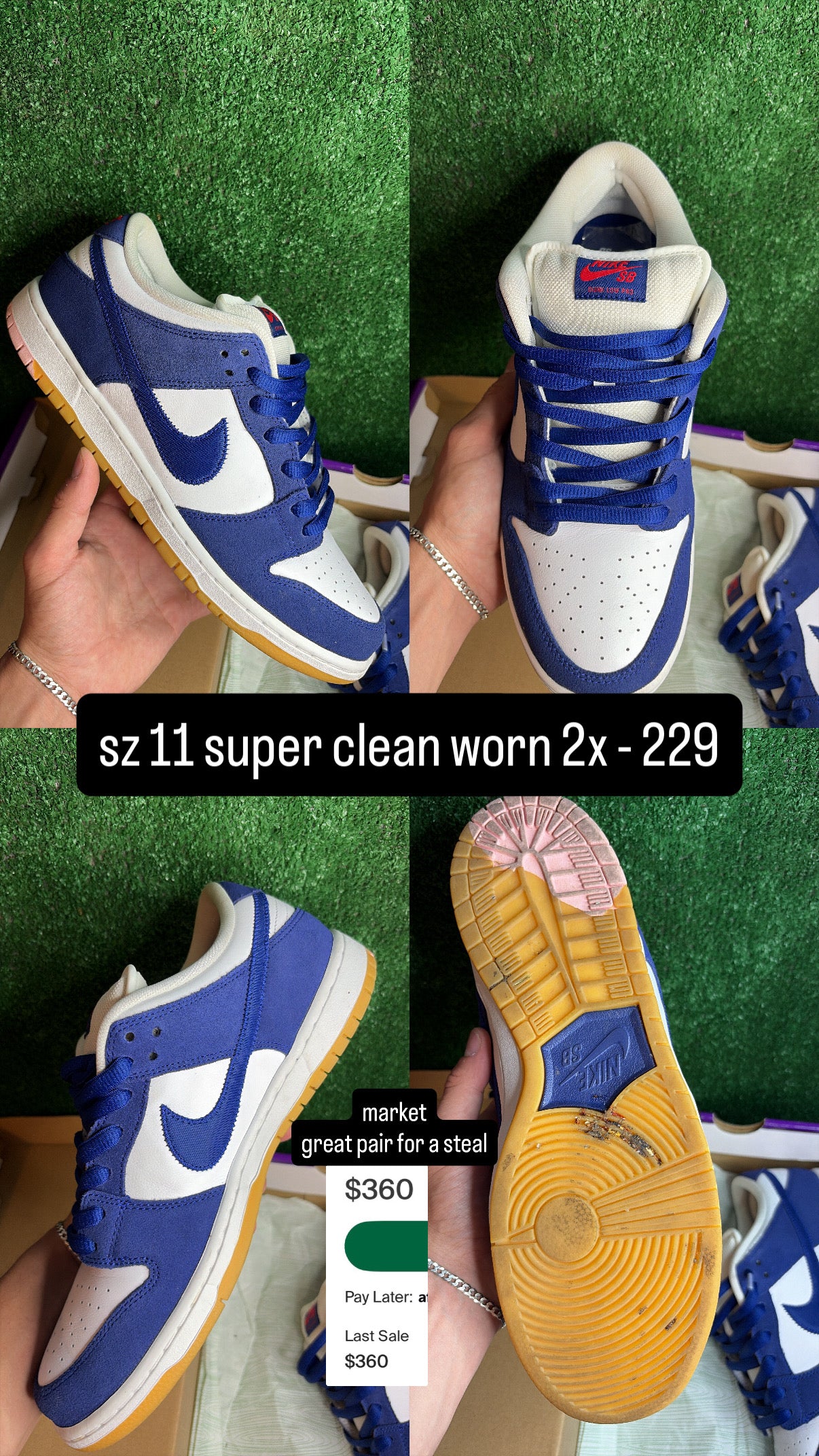 Nike Dunk Low SB Dodgers Size 11