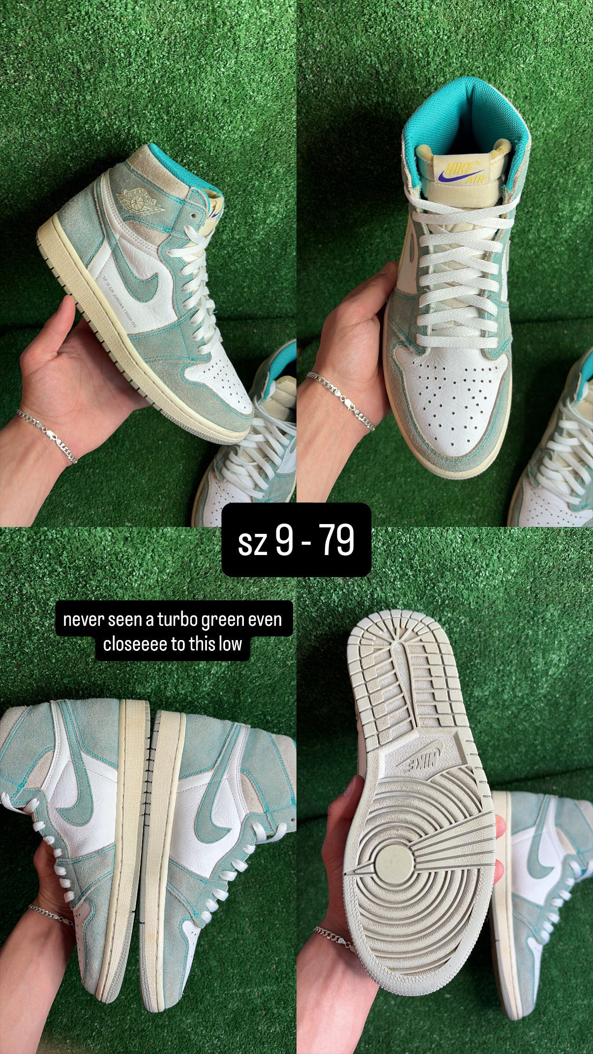Jordan 1 High Turbo Green Size 9
