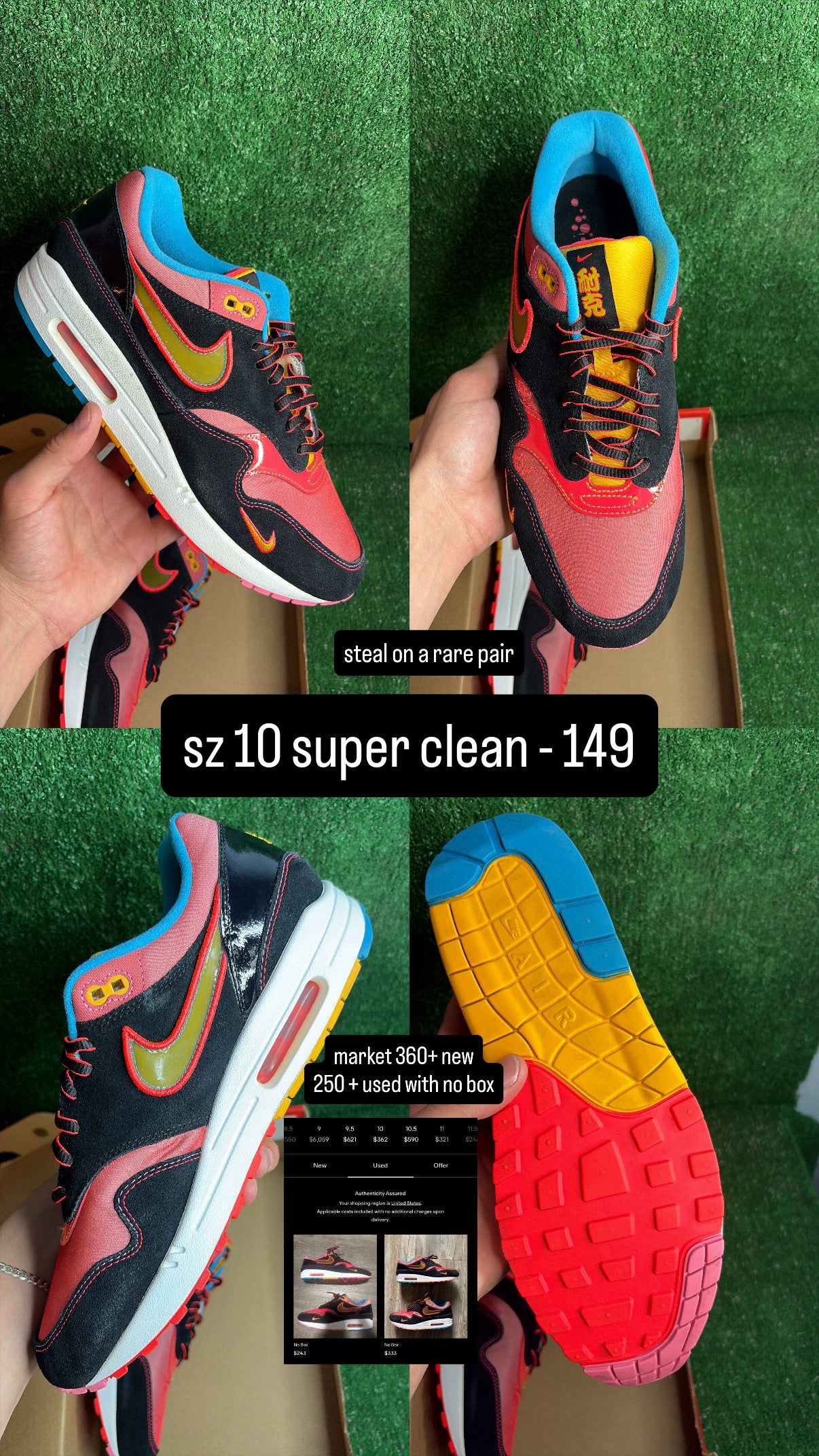 Nike Air Max 1 Chinatown New York Size 10 (2020)
