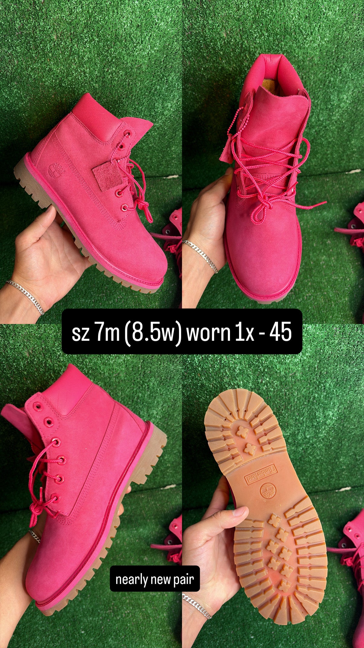 Timberland Boot Pink Size 7m (8.5w)