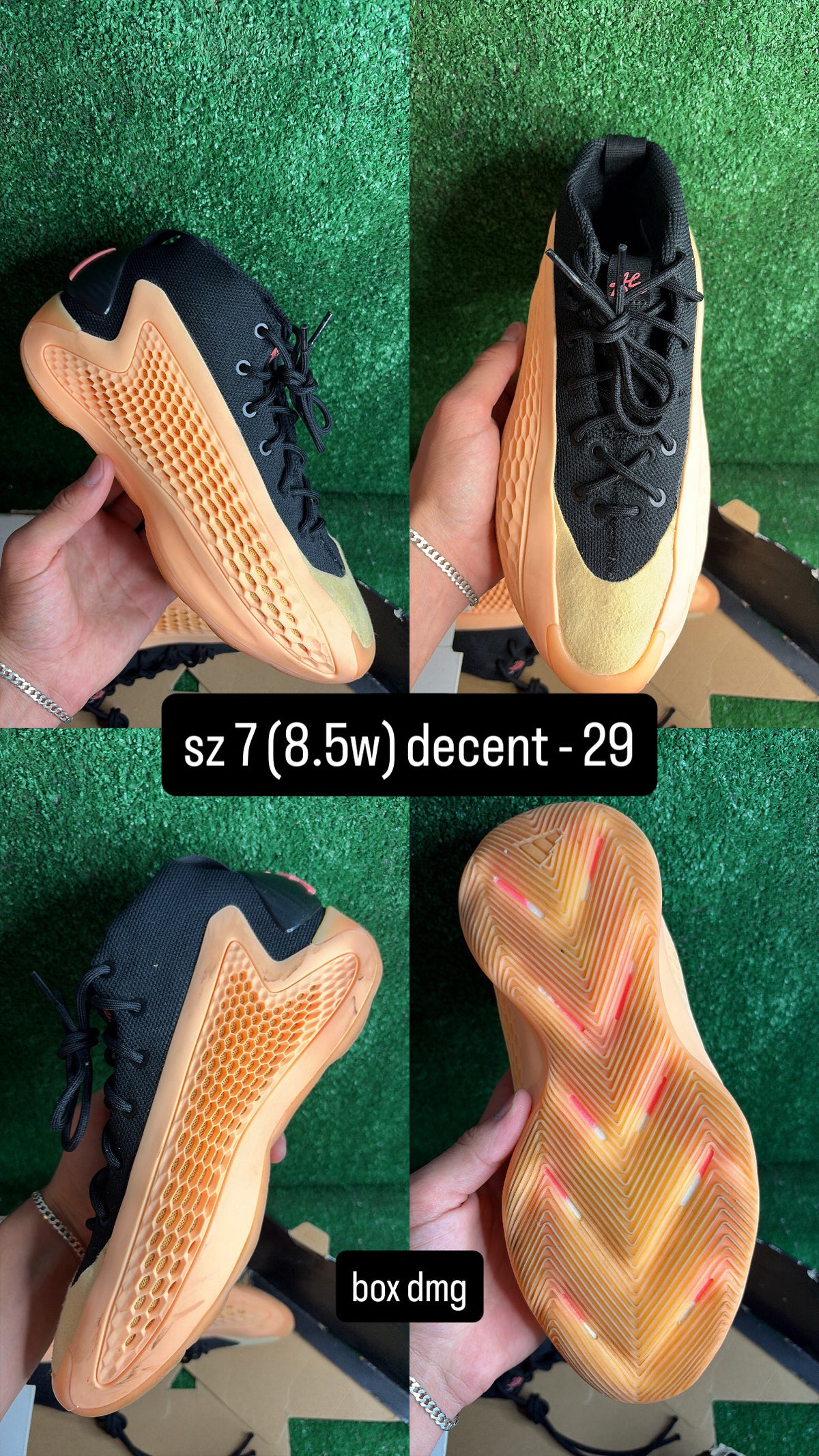 Adidas AE1 Orange Black Size 7 (8.5w)