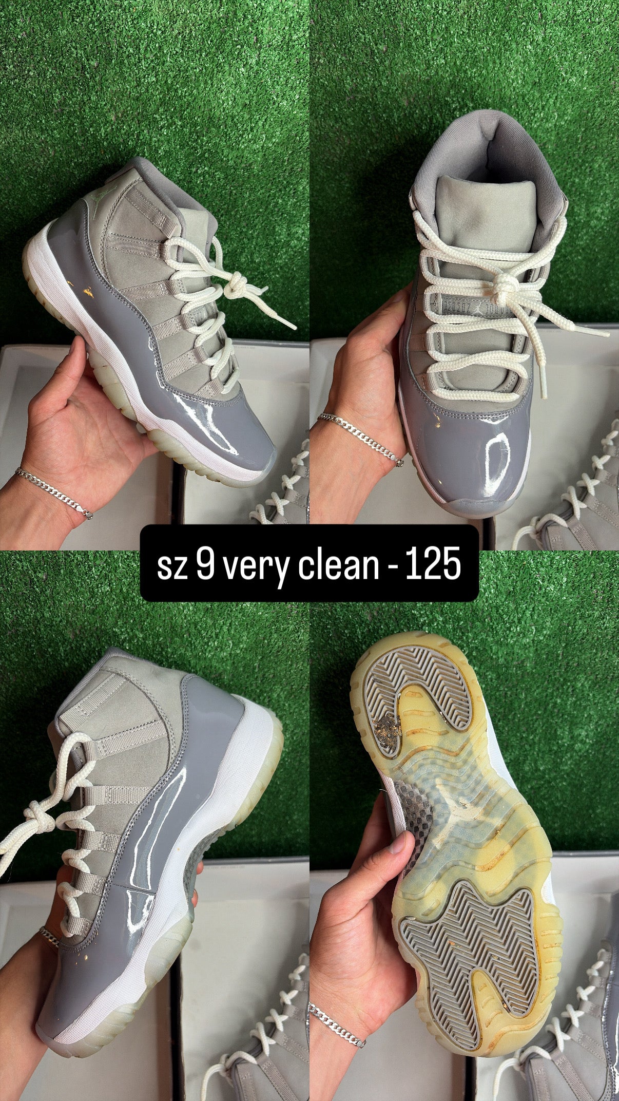 Jordan 11 Cool Grey Size 9