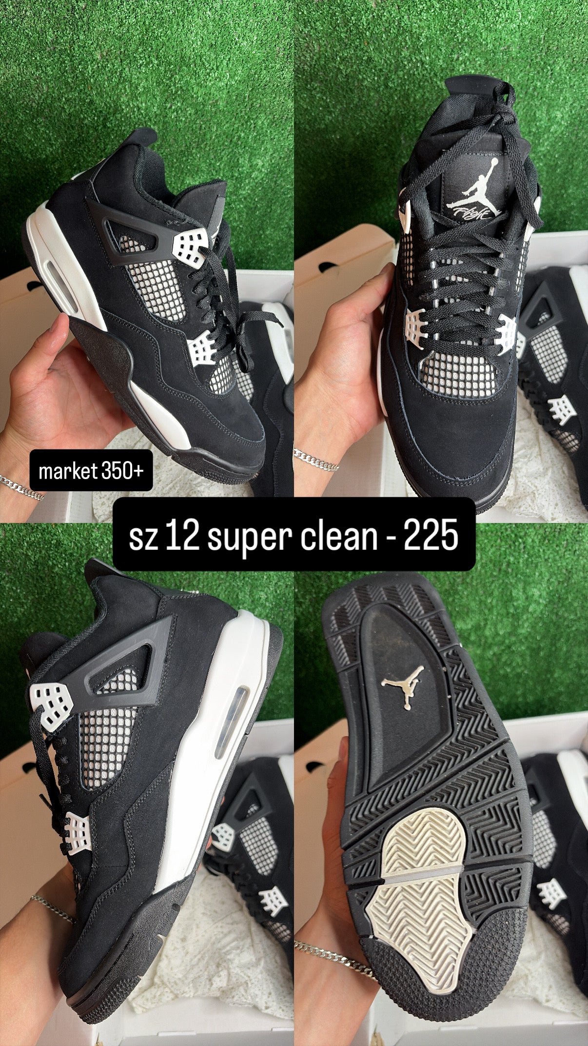 Jordan 4 White Thunder Size 12