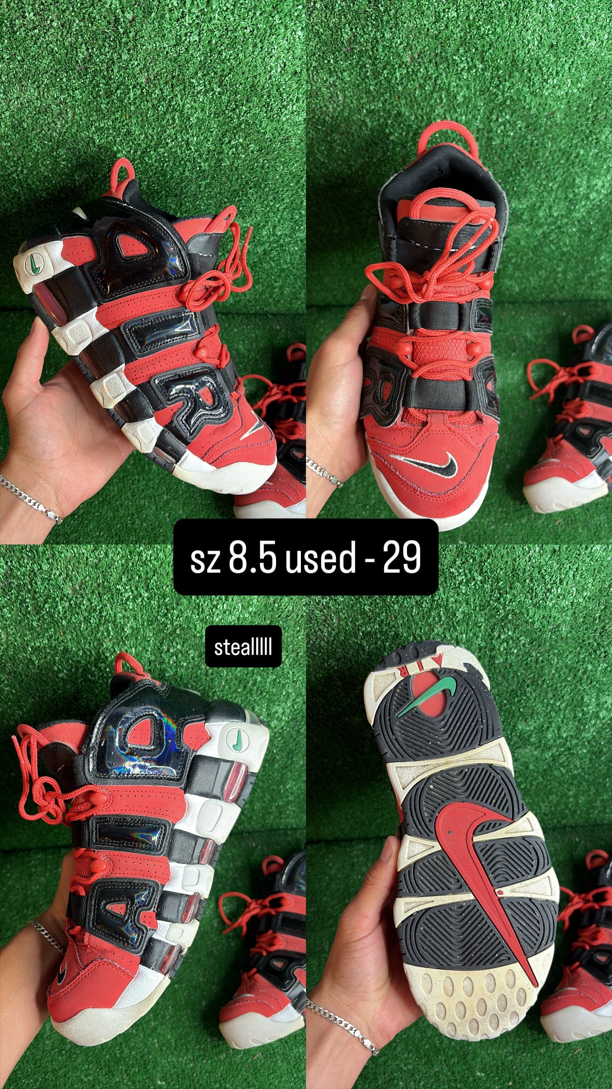 Nike Air More Uptempo Bred Size 8.5