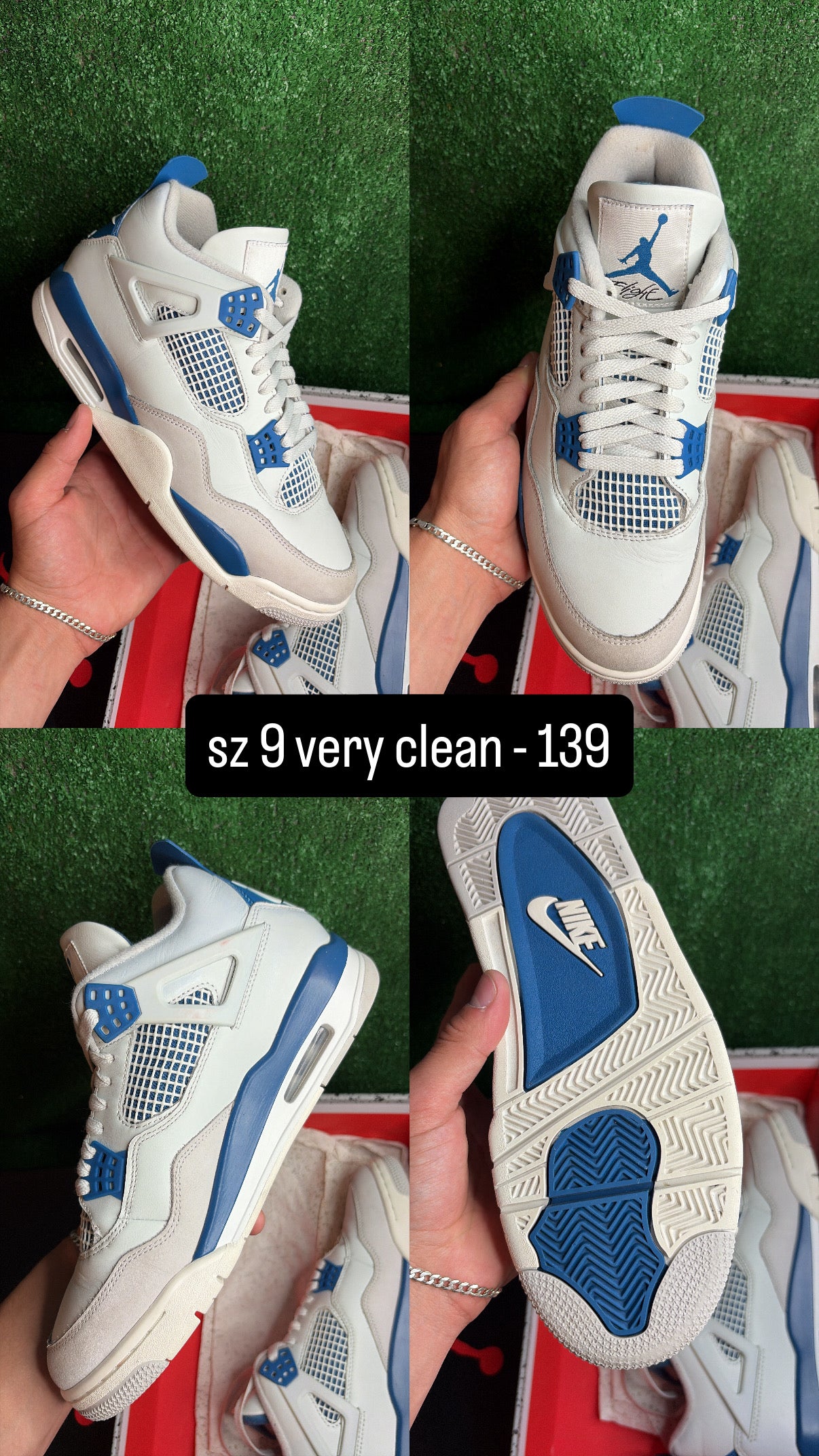 Jordan 4 Military Blue Size 9