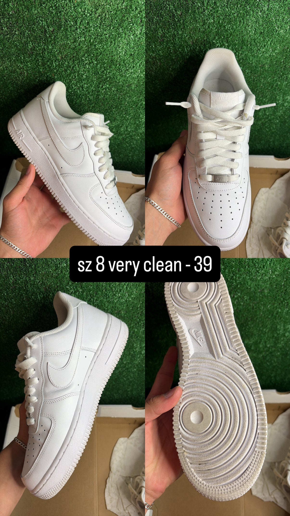 Nike Air Force 1 Low Triple White Size 8