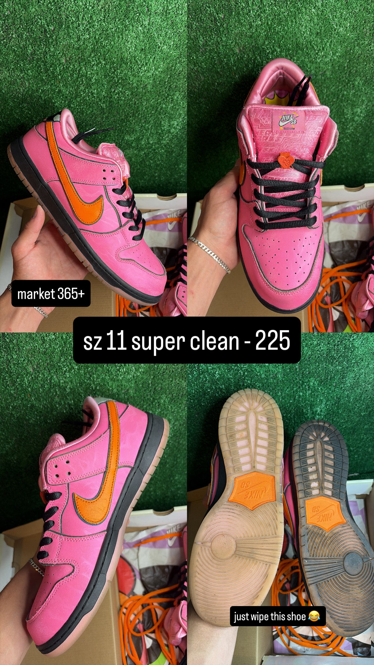 Nike Dunk Low SB Powerpuff Blossom Size 11
