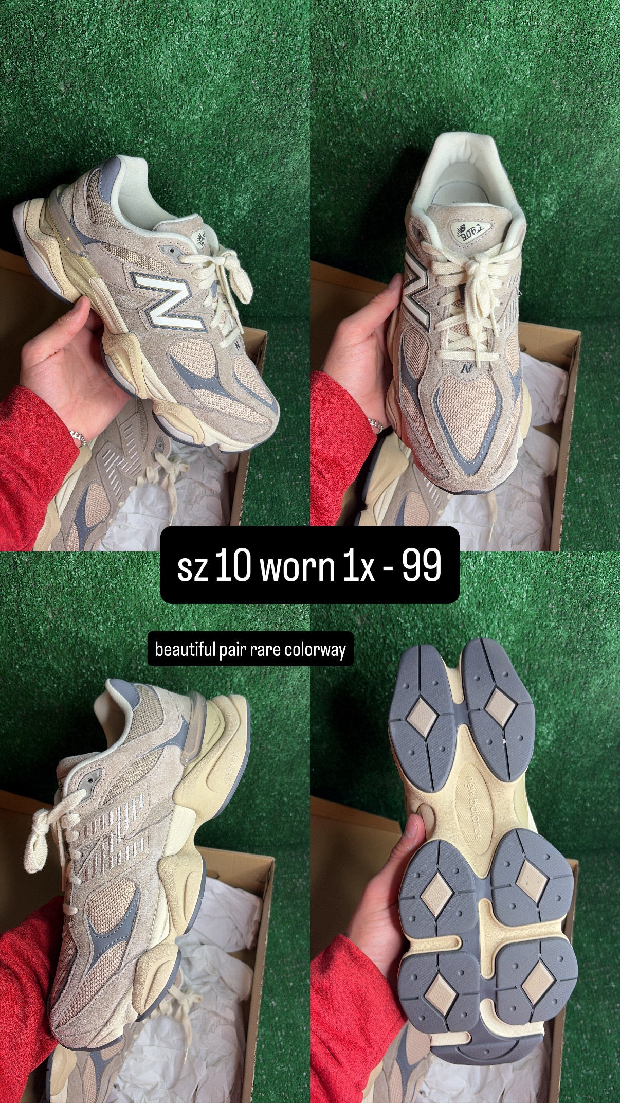 New Balance 9060 Driftwood Castlerock Size 10