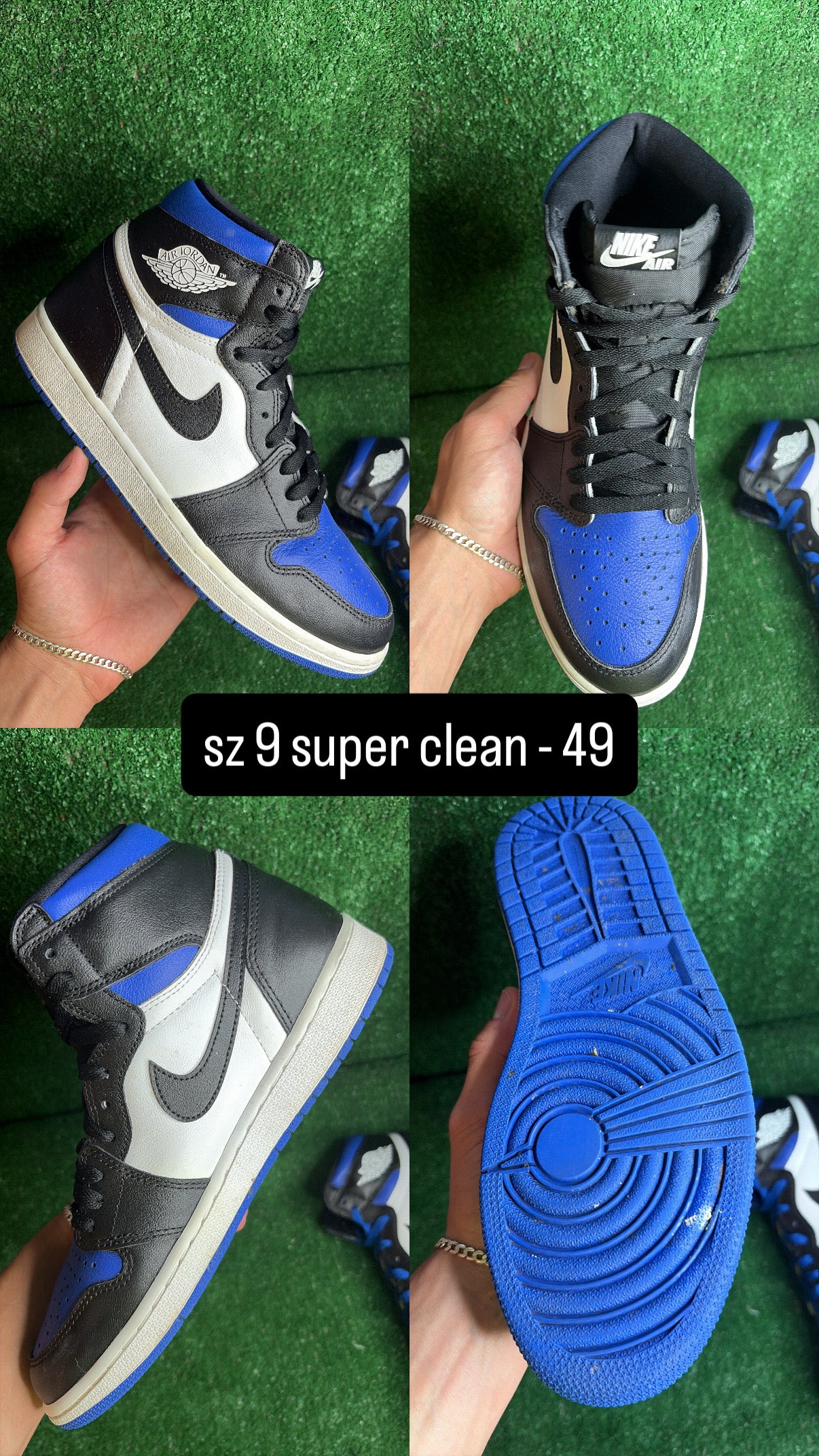 Jordan 1 Royal Toe Size 9