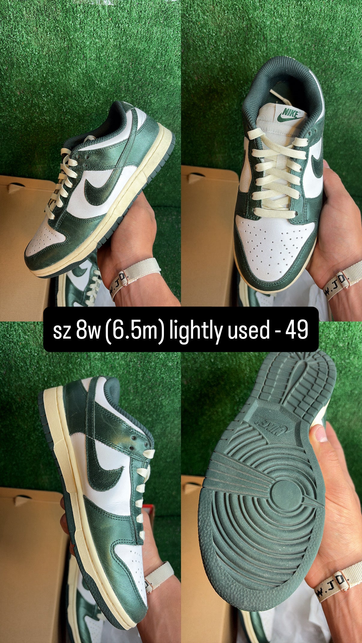 Nike Dunk Low Vintage Green Size 6.5m (8w)