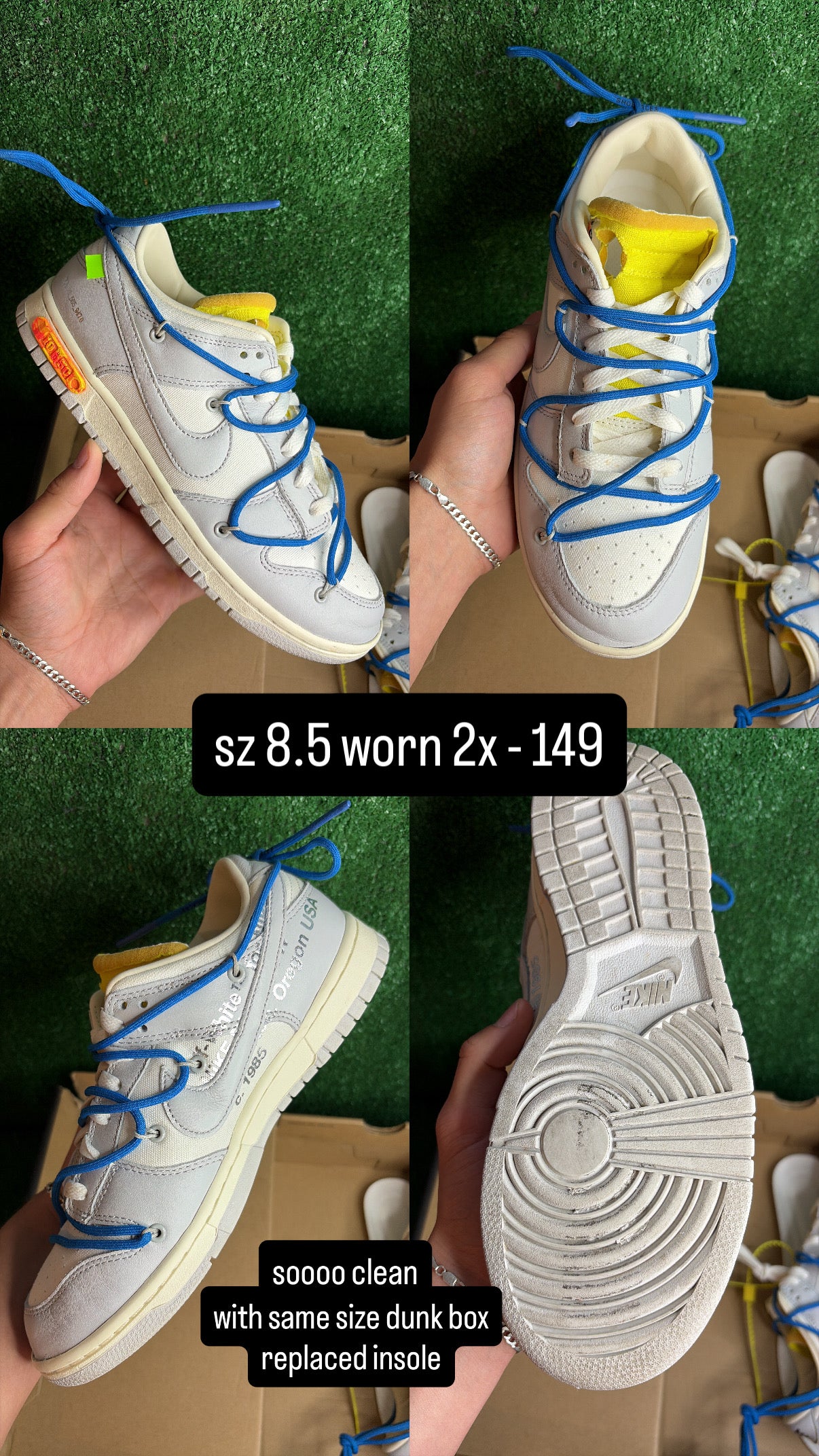 Nike Dunk Low Off White Lot 10 Size 8.5