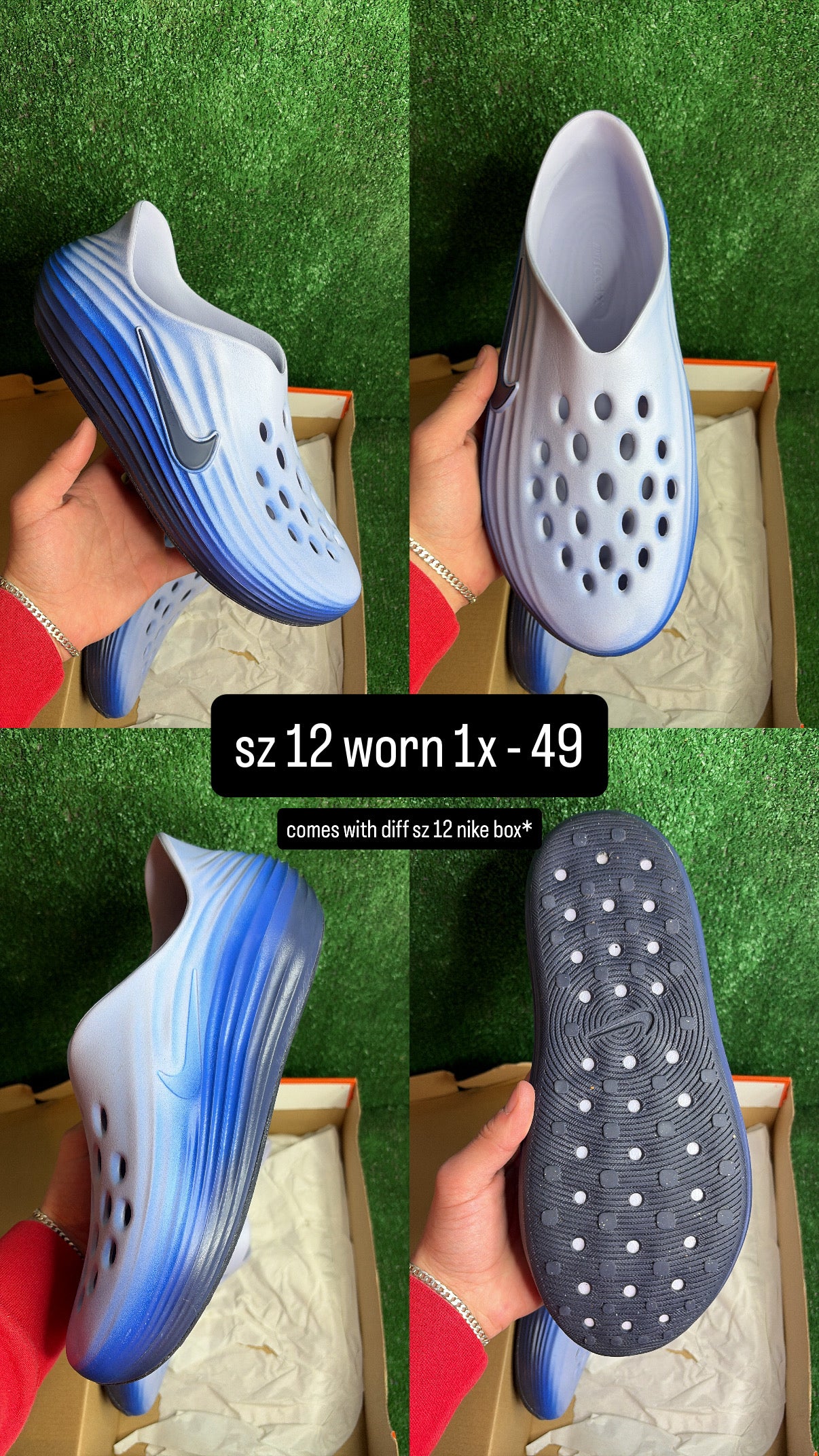Nike Reactx Rejuven8 Midnight Navy Comet Blue Size 12