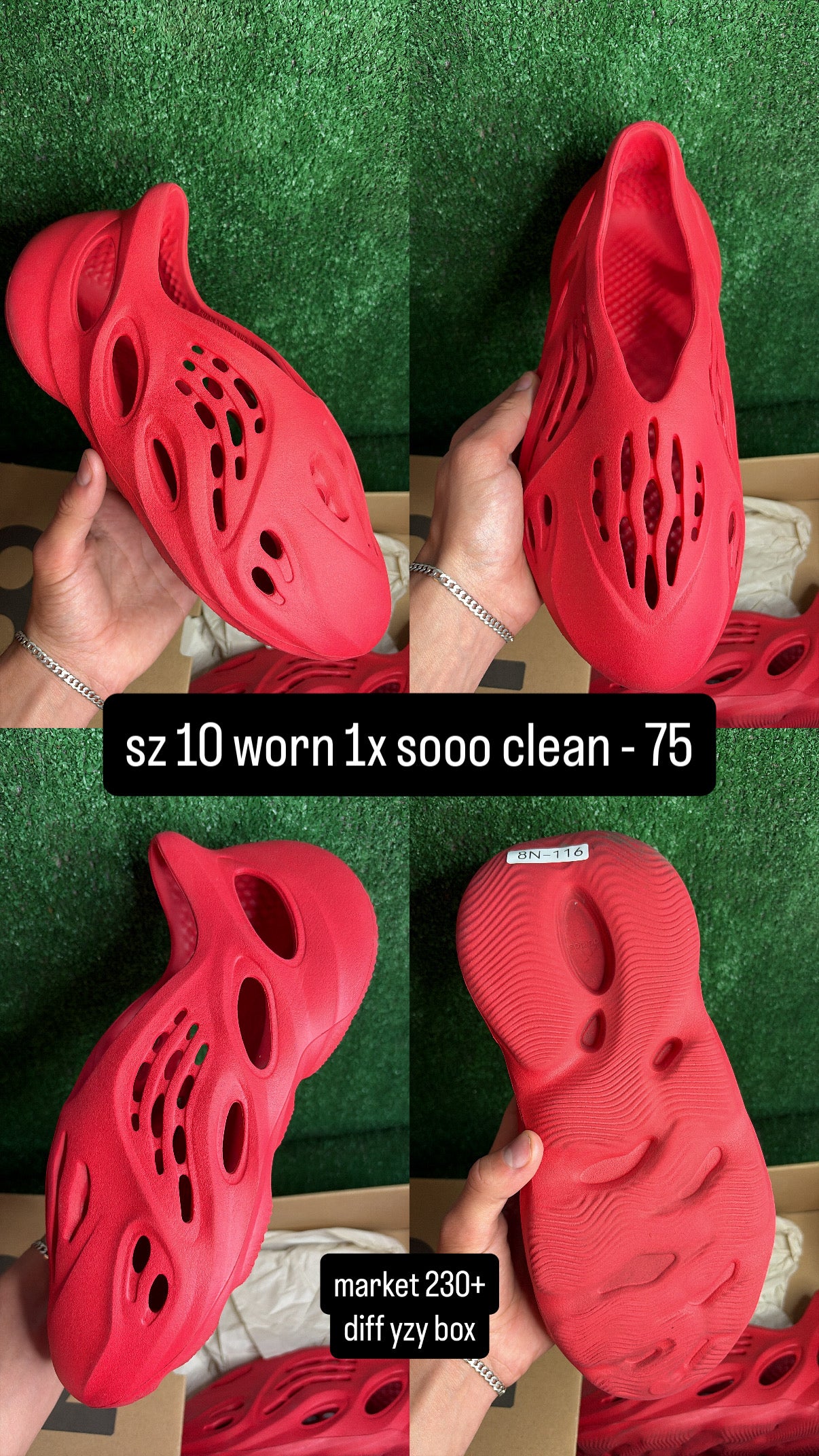 Yeezy Foam Runner Vermilion Size 10