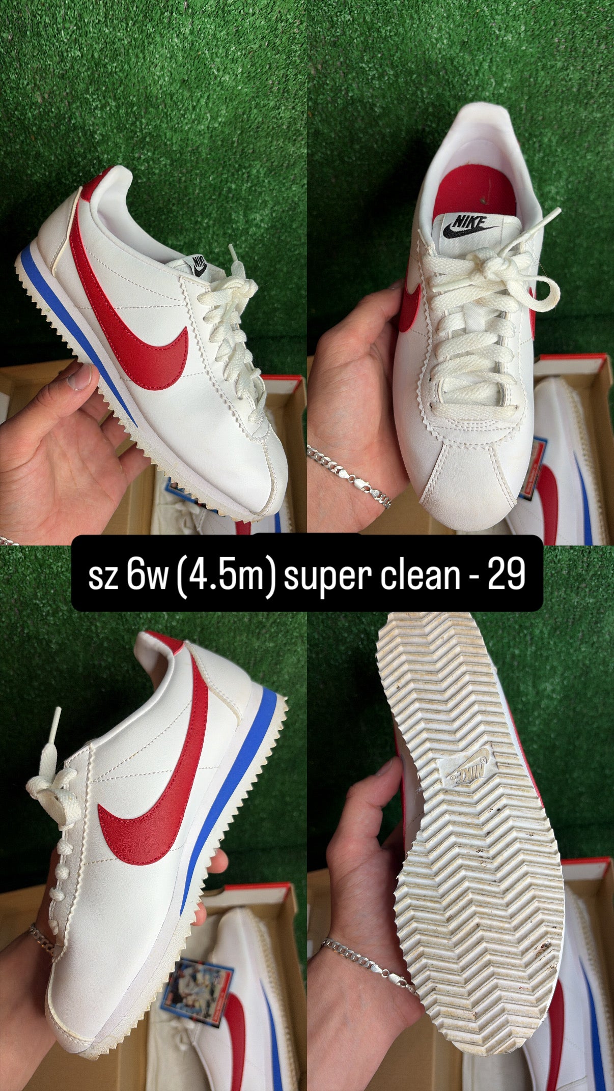Nike Cortez USA White Size 4.5m (6w)
