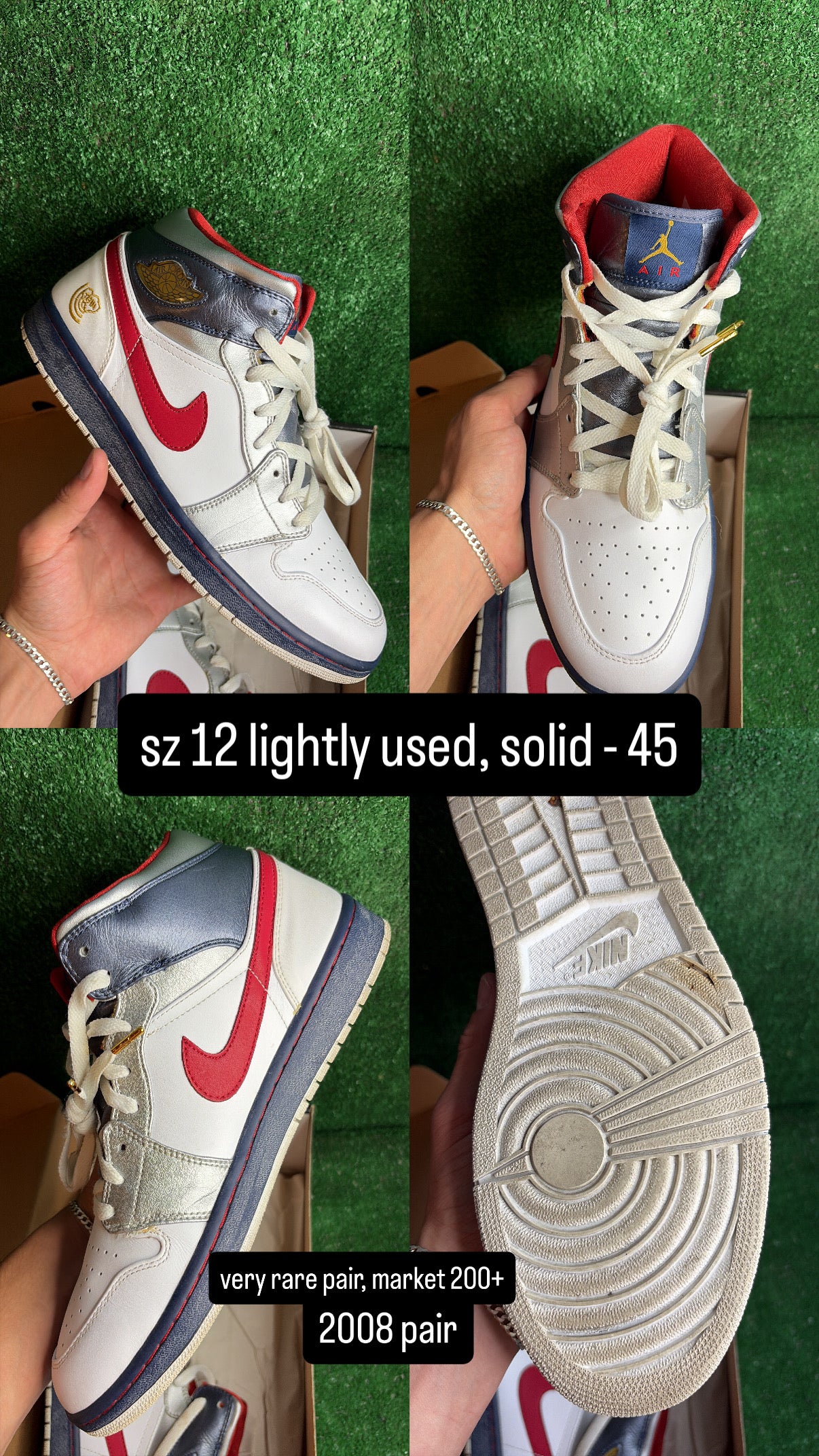 Jordan 1 Mid Olympic (2008) Size 12