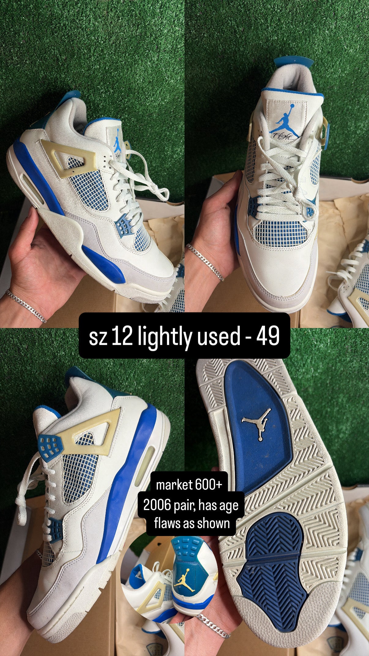 Jordan 4 Military Blue (2006) Size 12