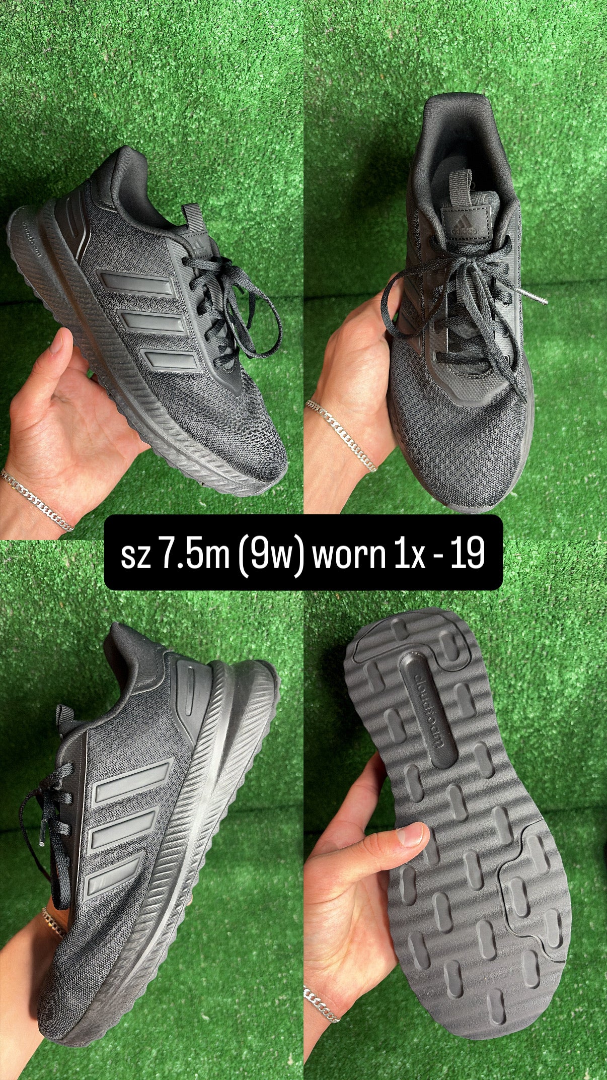 Adidas Path Shoes Black Size 7.5m (9w)