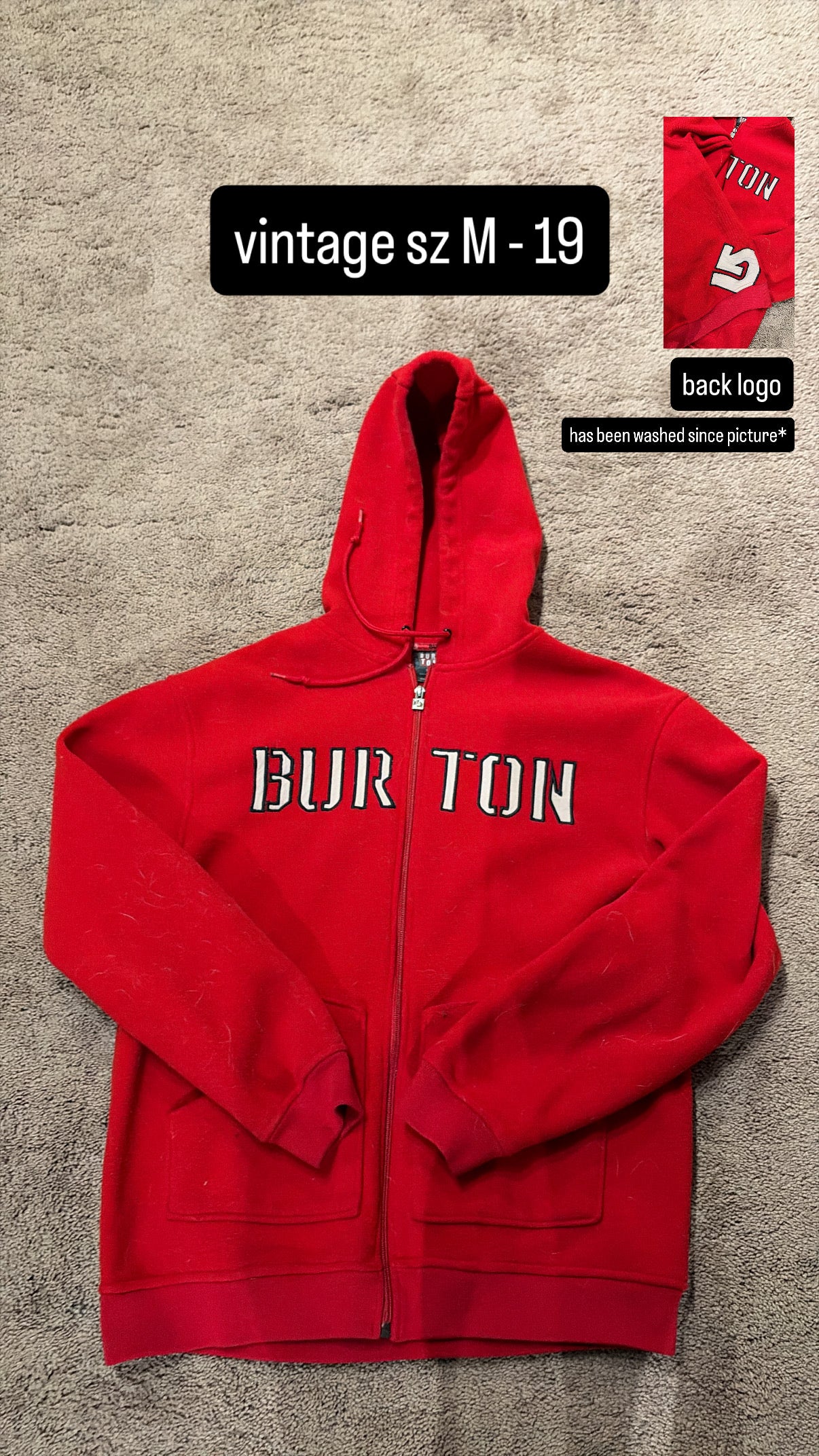 Vintage Burton Zip Up Size Medium