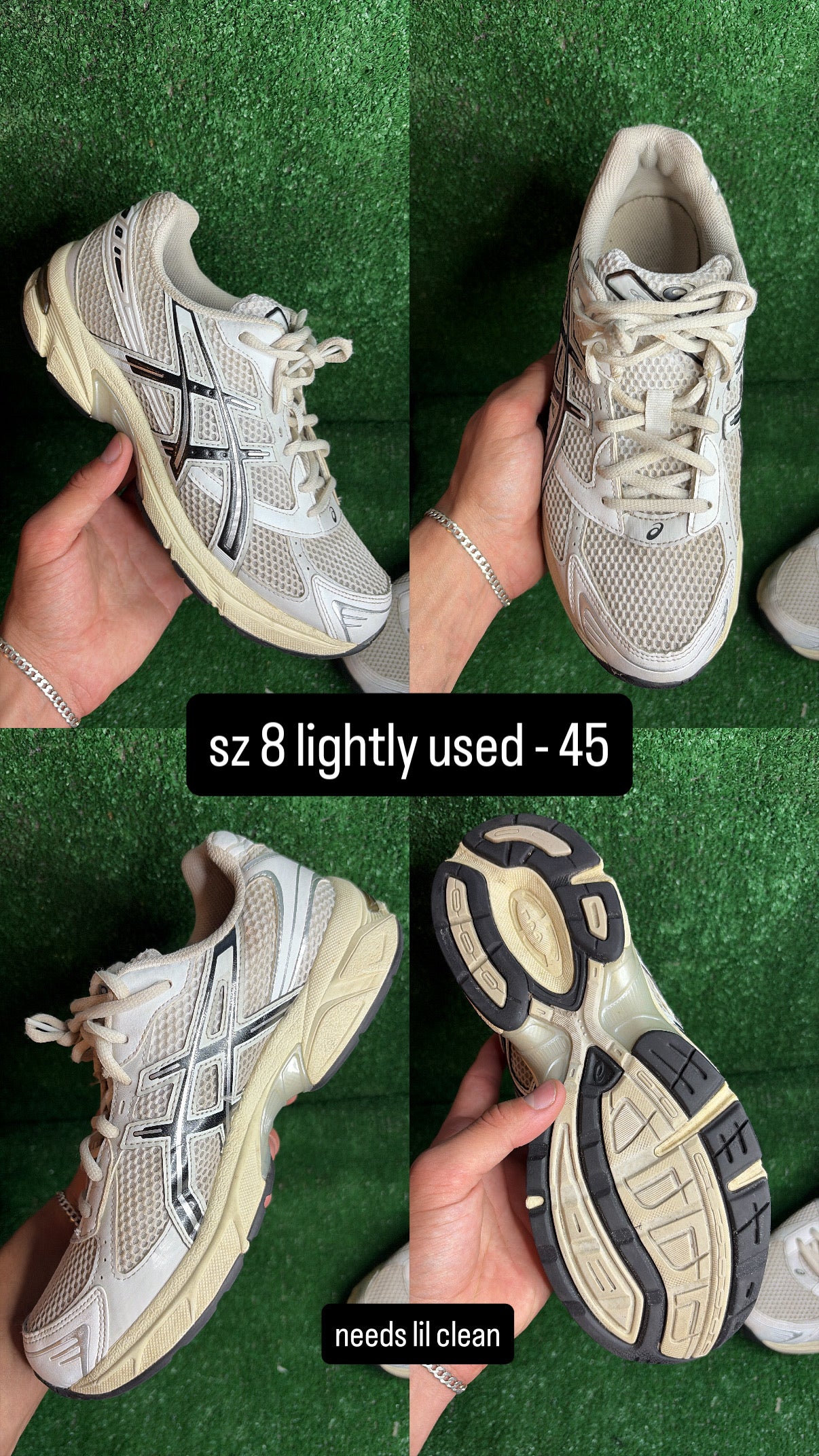 Asics 1130 Cloud White Size 8