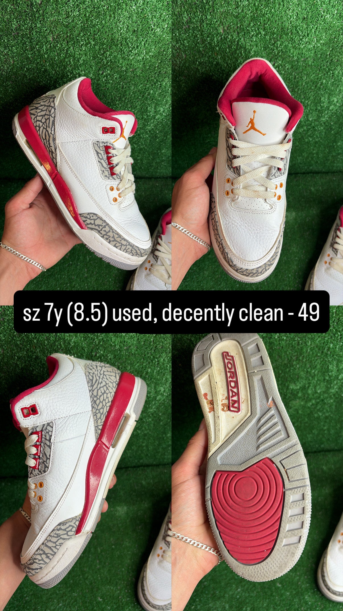 Jordan 3 Cardinal Size 7 (8.5w)