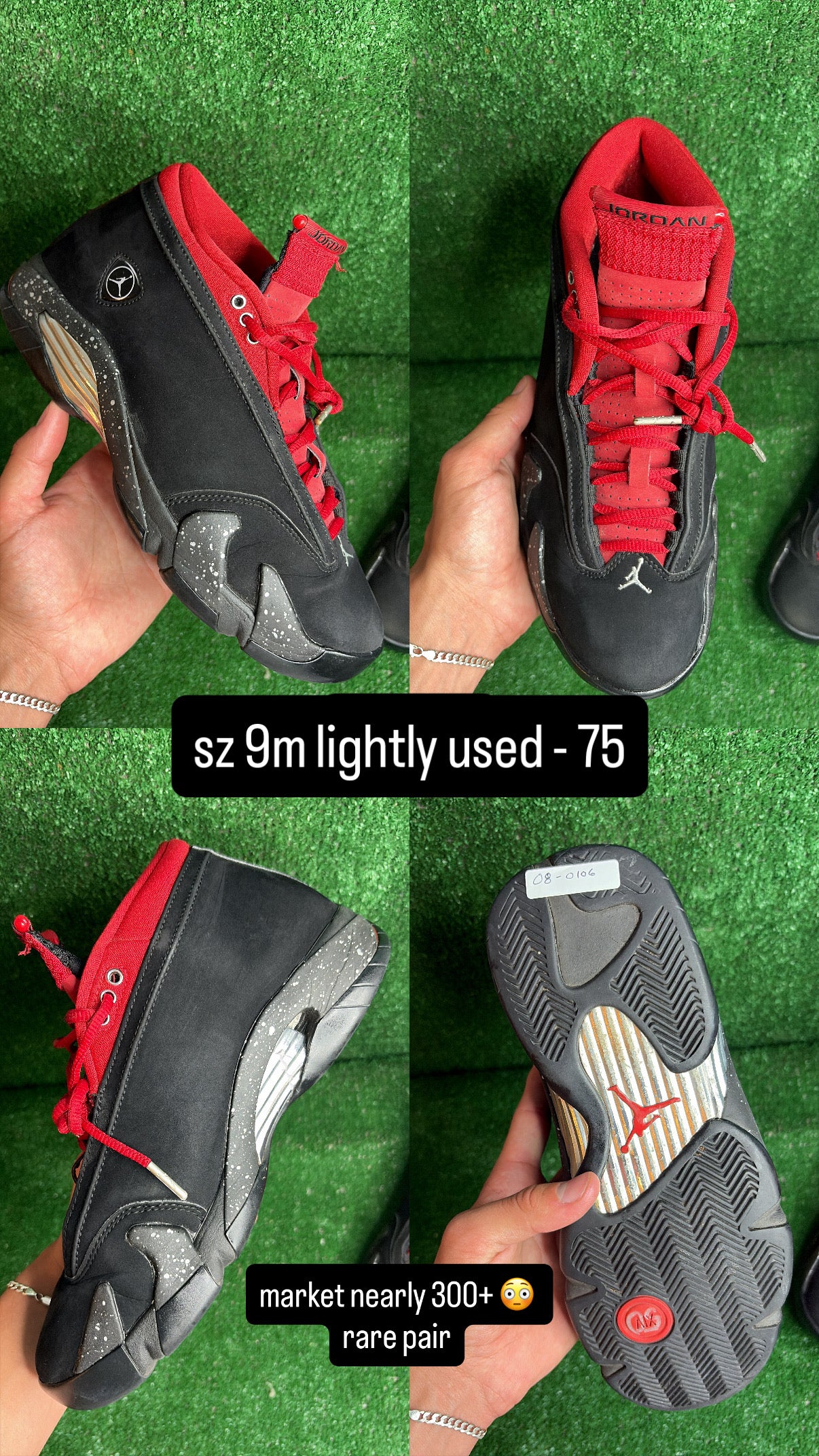 Jordan 14 Red Lipstick Size 9m