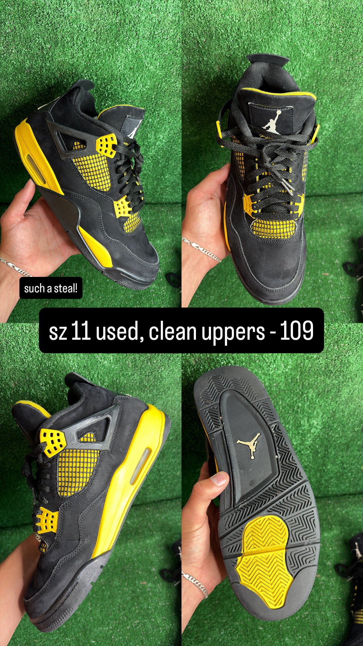 Jordan 4 Yellow Thunder Size 11
