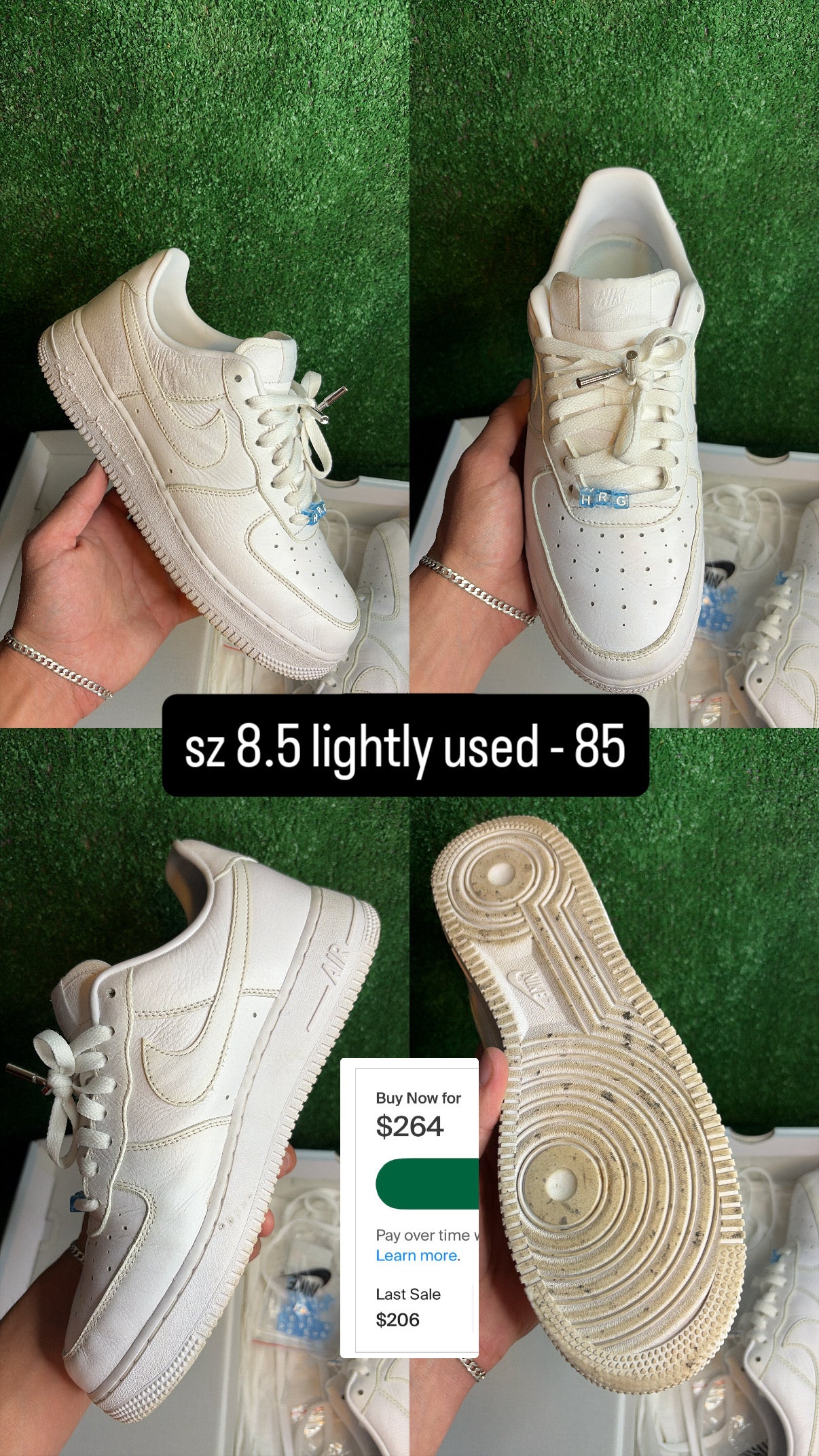 Nike Air Force 1 Low Certified Lover Boy White Size 8.5