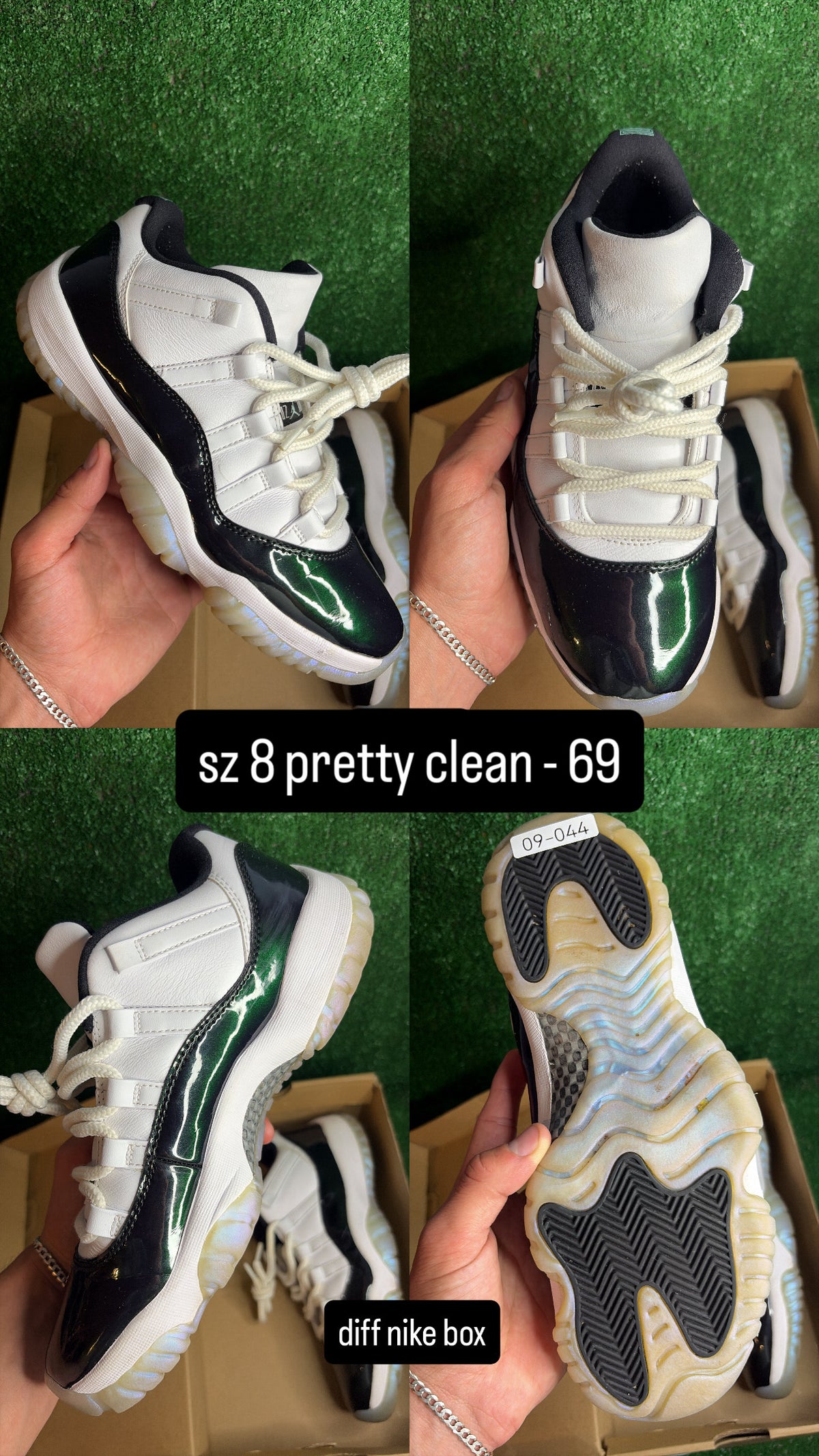 Jordan 11 Low Emerald Size 8